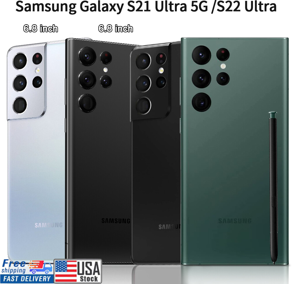 NEW & Samsung Galaxy S22 Ultra S21 Ultra 5g Factory Unlocked GSM+CDMA l