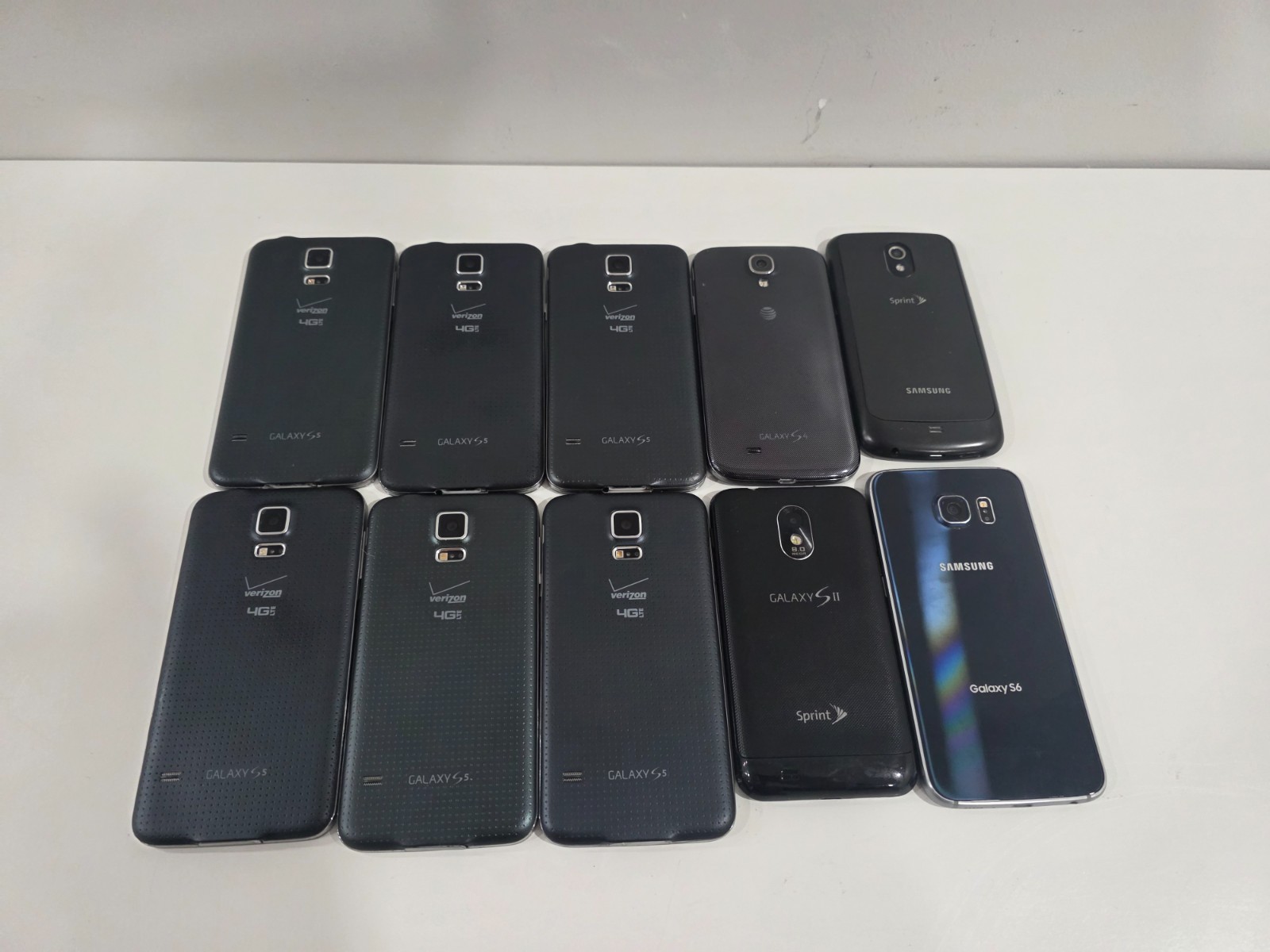 Lot of 10 Samsung Galaxy Smartphones S2/S4/S5/S6/Nexus AS-IS Wiped LTE
