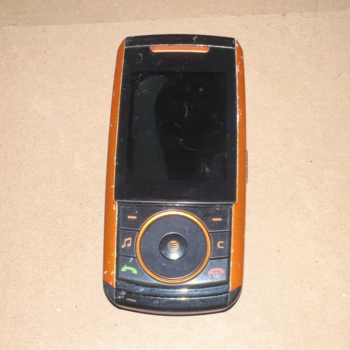 Samsung ECHO Slide Slider Cell Phone 256MB Storage Orange/Black