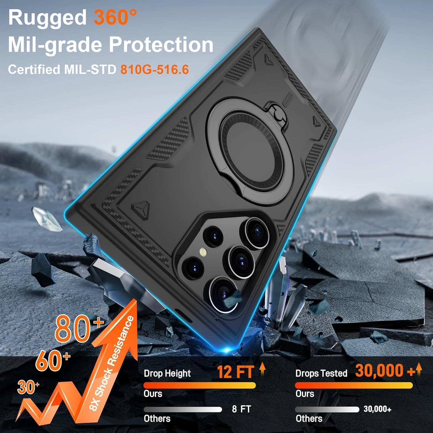 For Samsung Galaxy S24 Ultra Case Military Grade & shockproof Protective cover