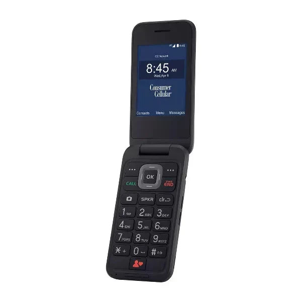 Consumer Cellular Verve Snap Z2336 8GB 4G LTE Red GSM Unlocked Flip Phone Used