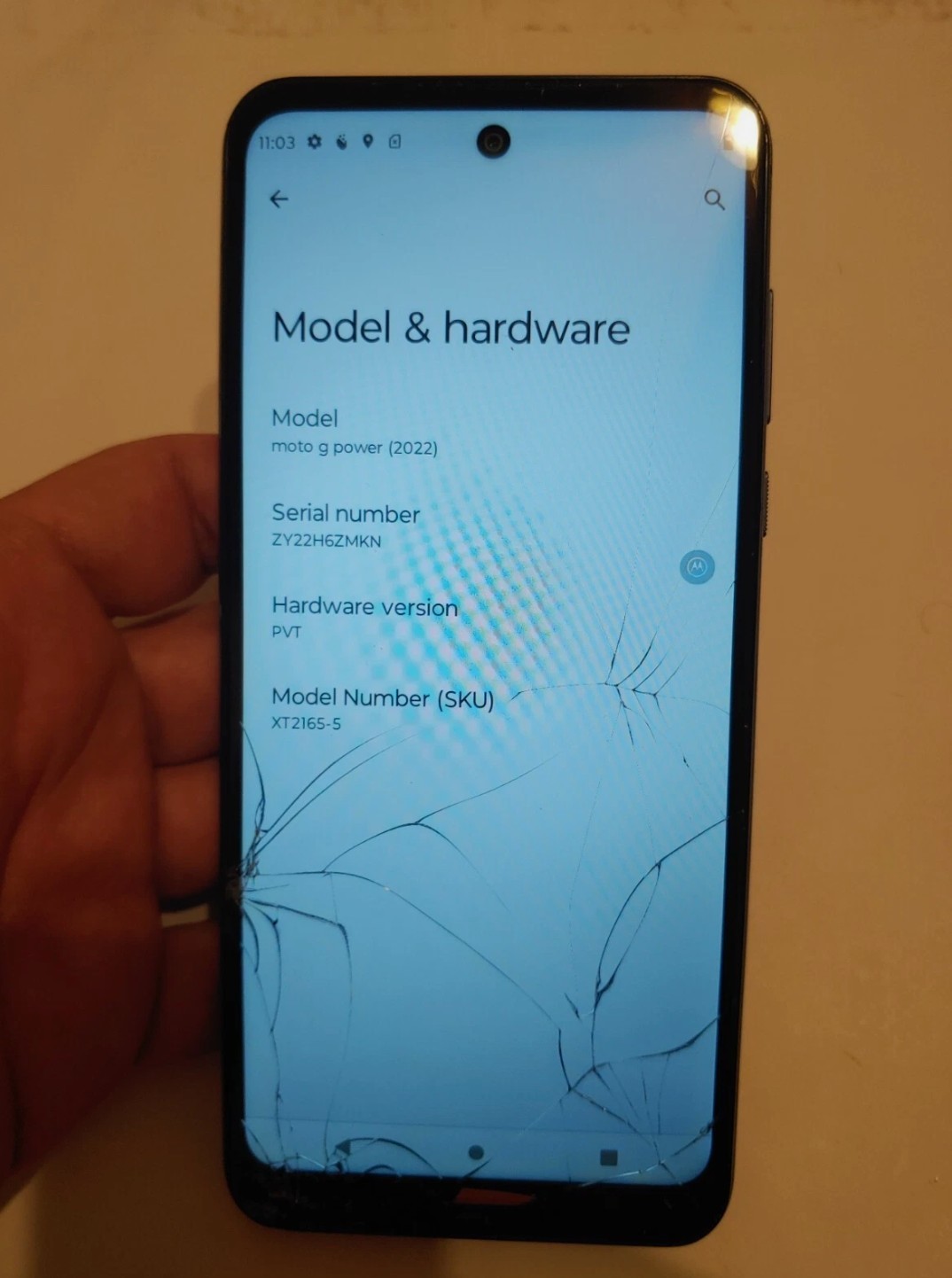 Damaged Screen Motorola Moto G Power 2022 128GB XT2165-5 4G LTE Factory Unlocked