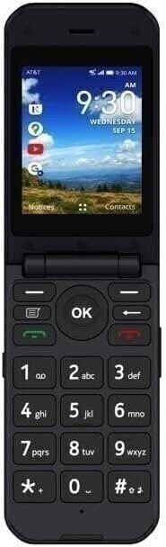 AT&T Locked Cingular Flex 4G LTE Flip Phone ATTEA211101, 4GB, Gray Flip Phone