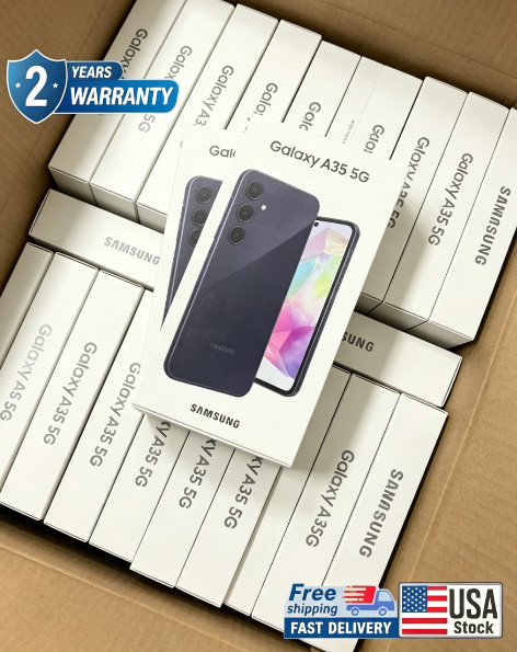 BRAND NEW & FACTORY SEALED Samsung Galaxy A35 5G – 128GB -Awesome Navy Factory