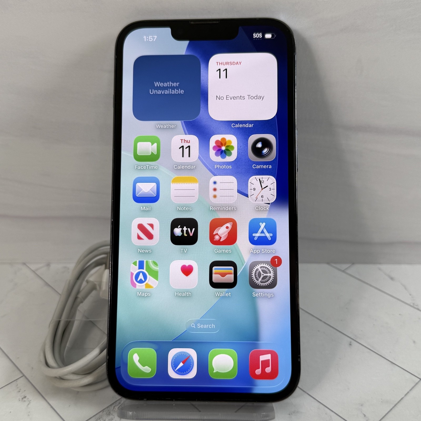 Apple iPhone 13 pro 128 GB Unlocked AT&T Verizon T-Mobile Blue A2483 #H239