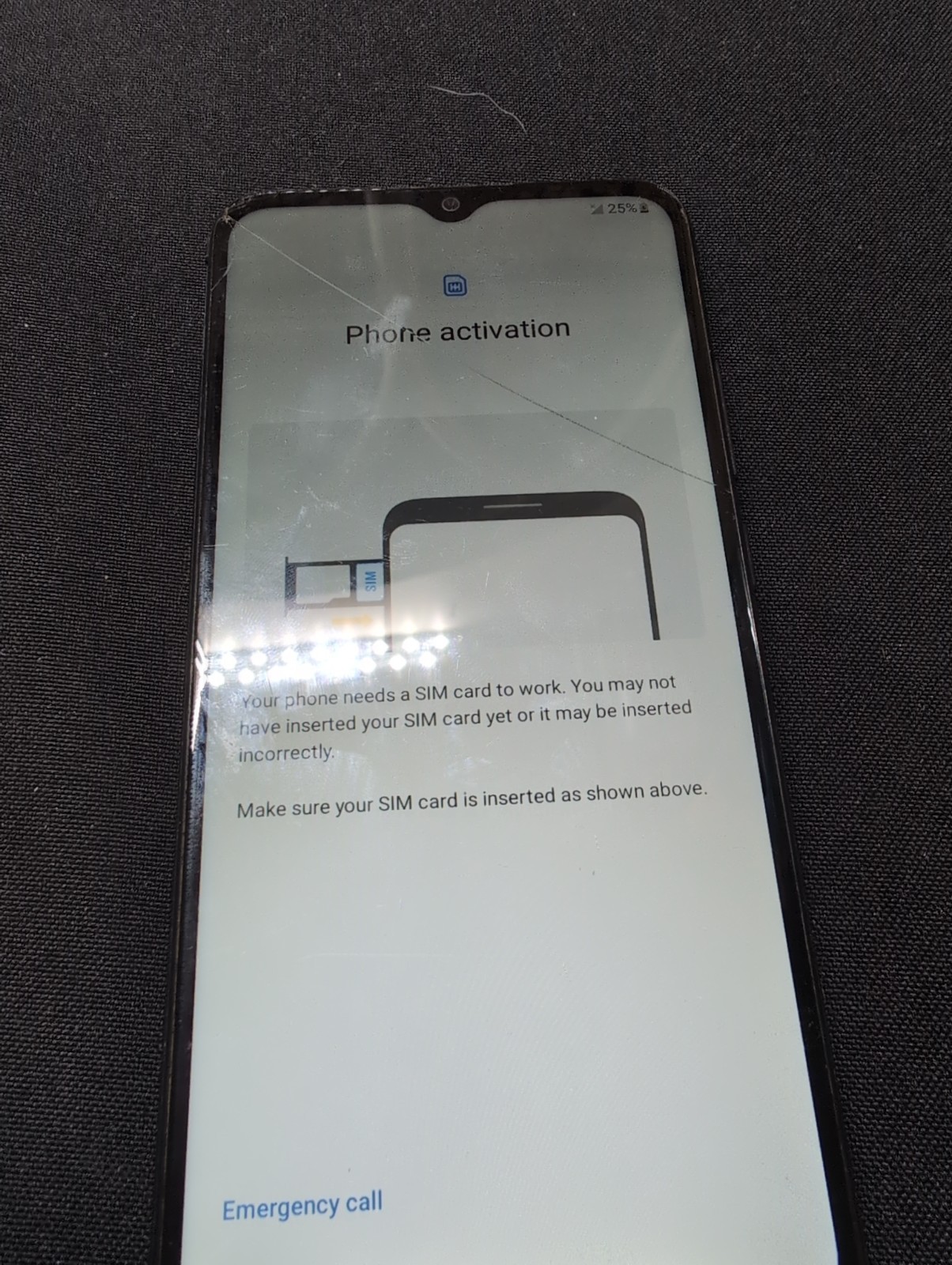 samsung Galaxy A02S Black smart Phone. For parts Only But Powers On