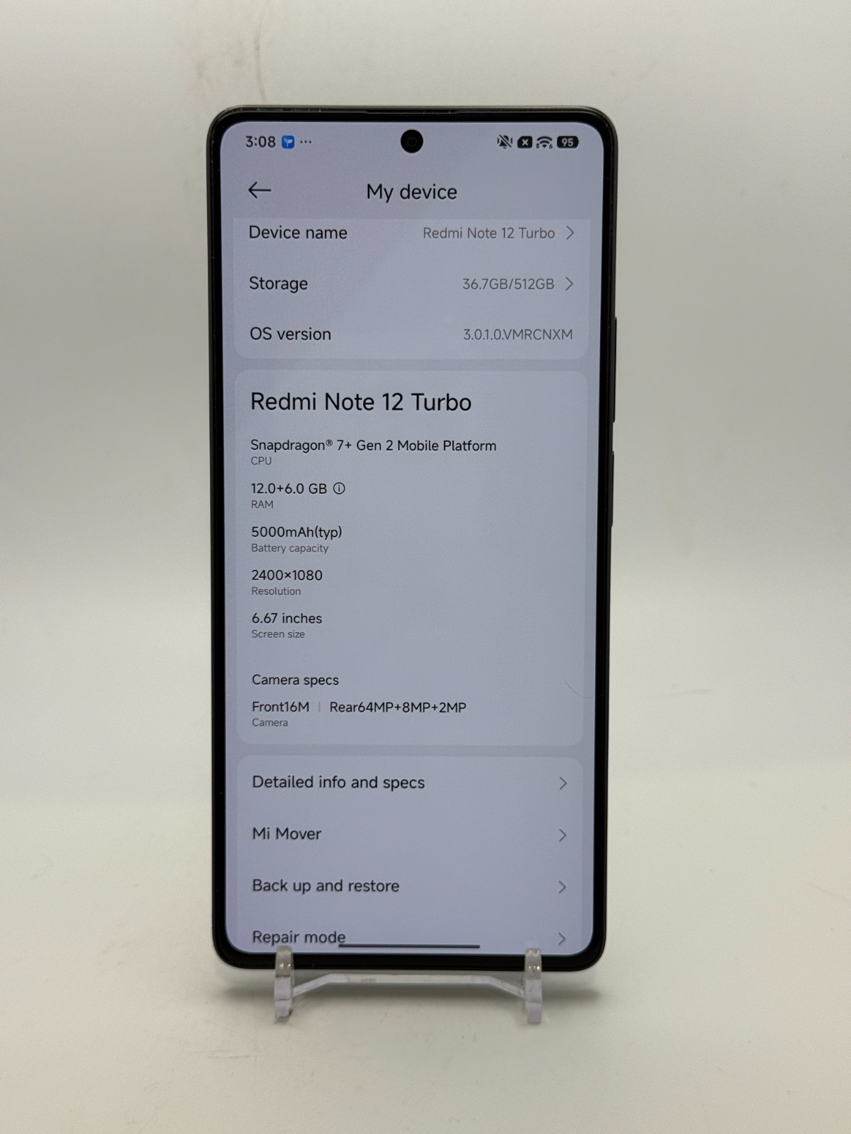 Xiaomi Redmi Note 12 Turbo 5G – Blue – 512GB – Unlocked – Good – Refurbished