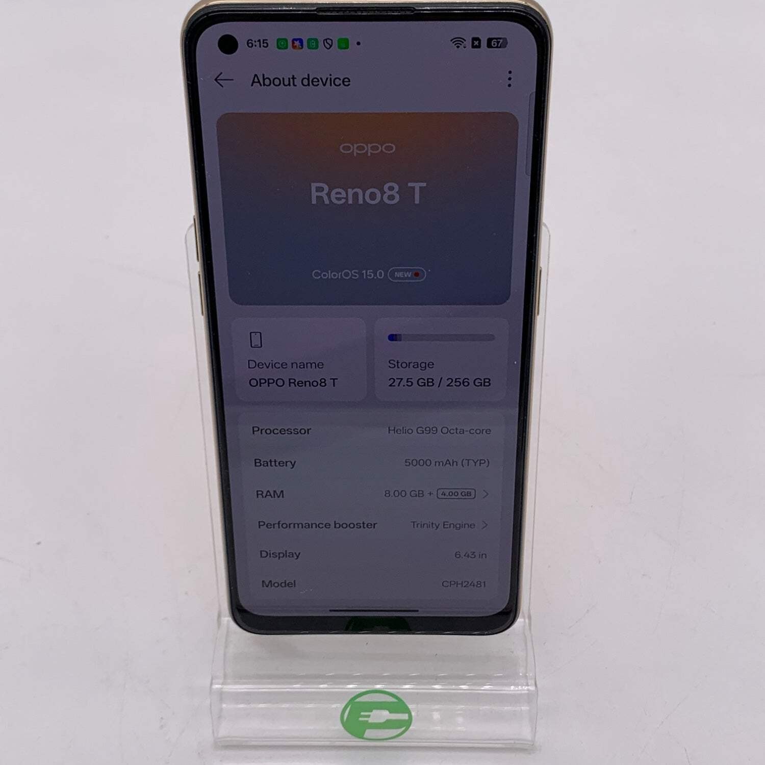 Factory Unlocked Oppo Reno8T 256GB 15 Orange CPH2481