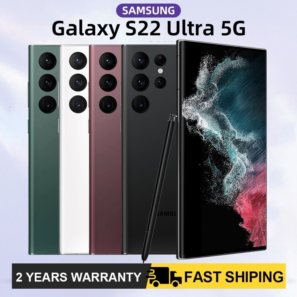 NEW SAMSUNG GALAXY S22 ULTRA 5G Unlocked 128GB 256GB 512GB 2 YEAR WARRANTY