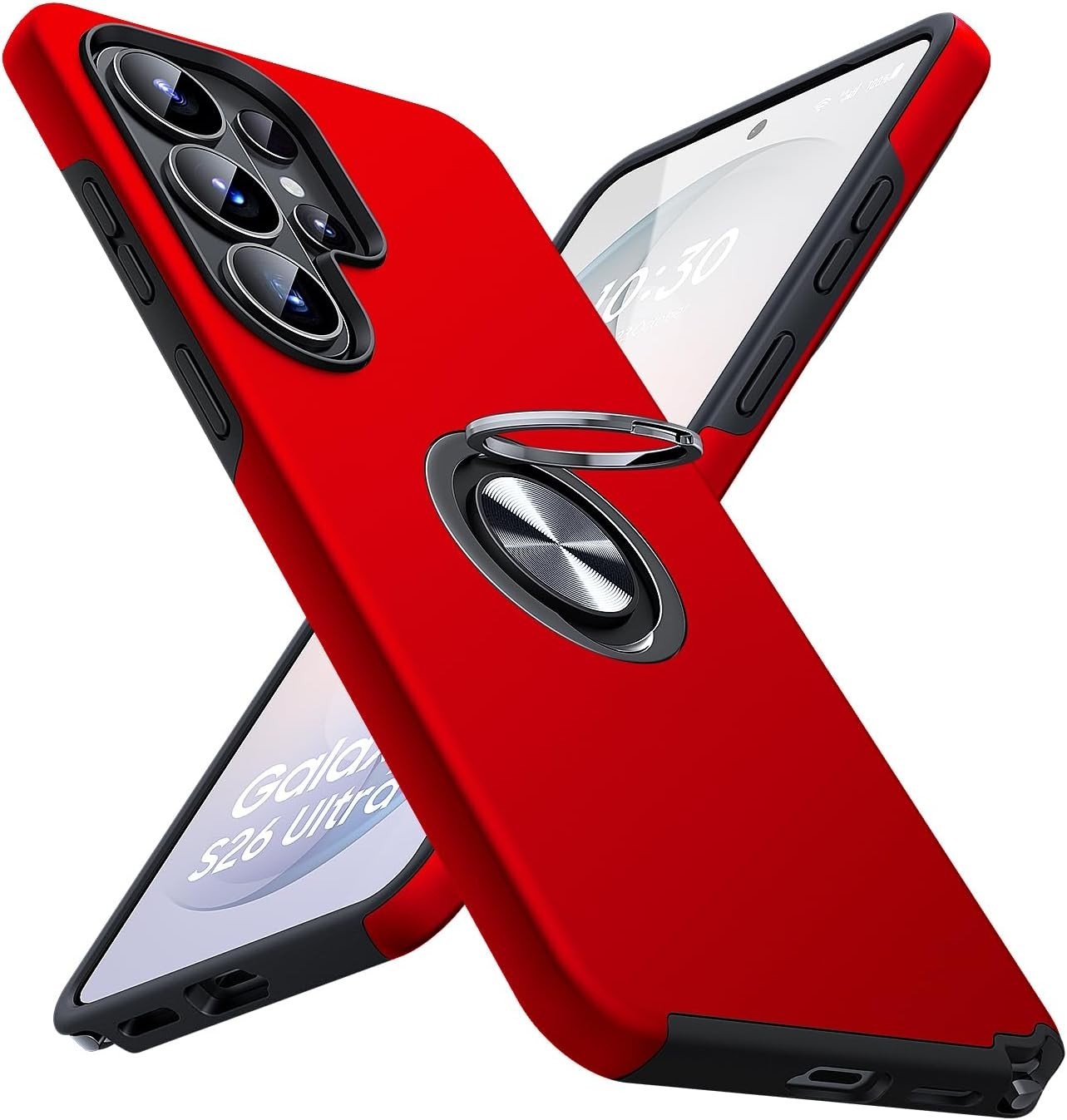 Samsung Galaxy S26 Ultra Case, Dual Layer Heavy Duty Shockproof Cover, Red