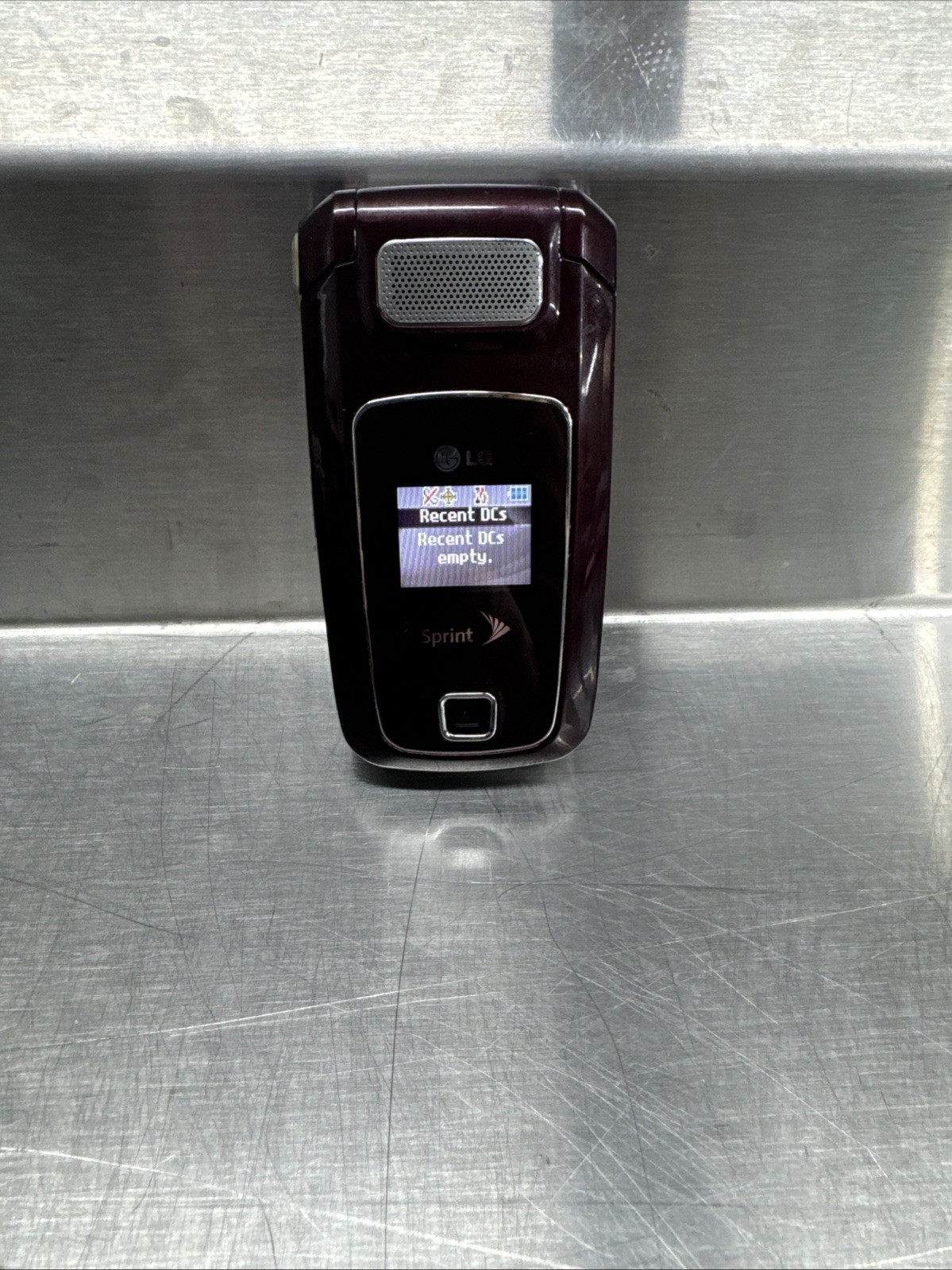 LG LX400 Sprint Nextel Flip Phone BURGUNDY Cell Cellular, Works