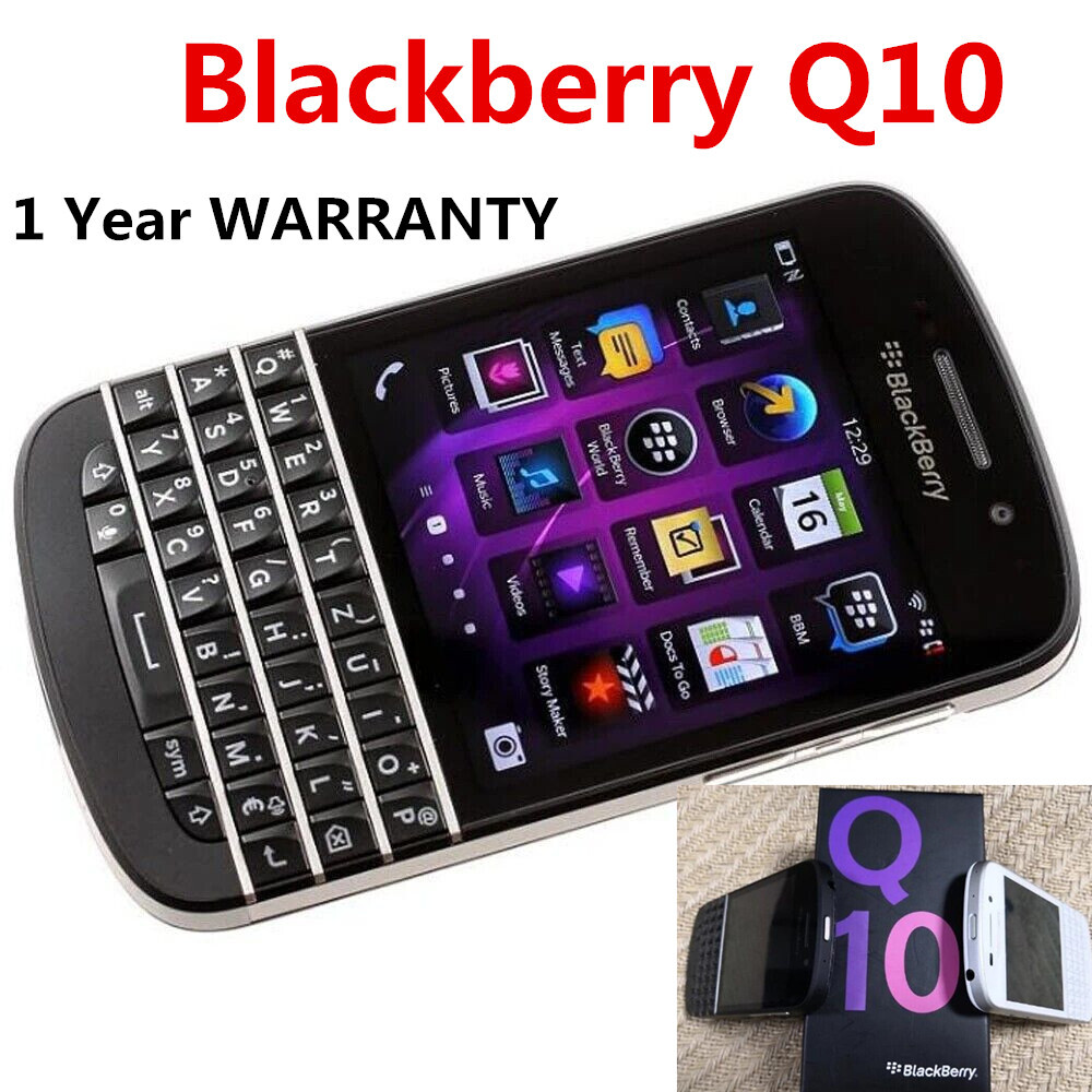 Blackberry Q10 16GB BlackBerryOS 4G Unlocked Original Smartphone- New Sealed