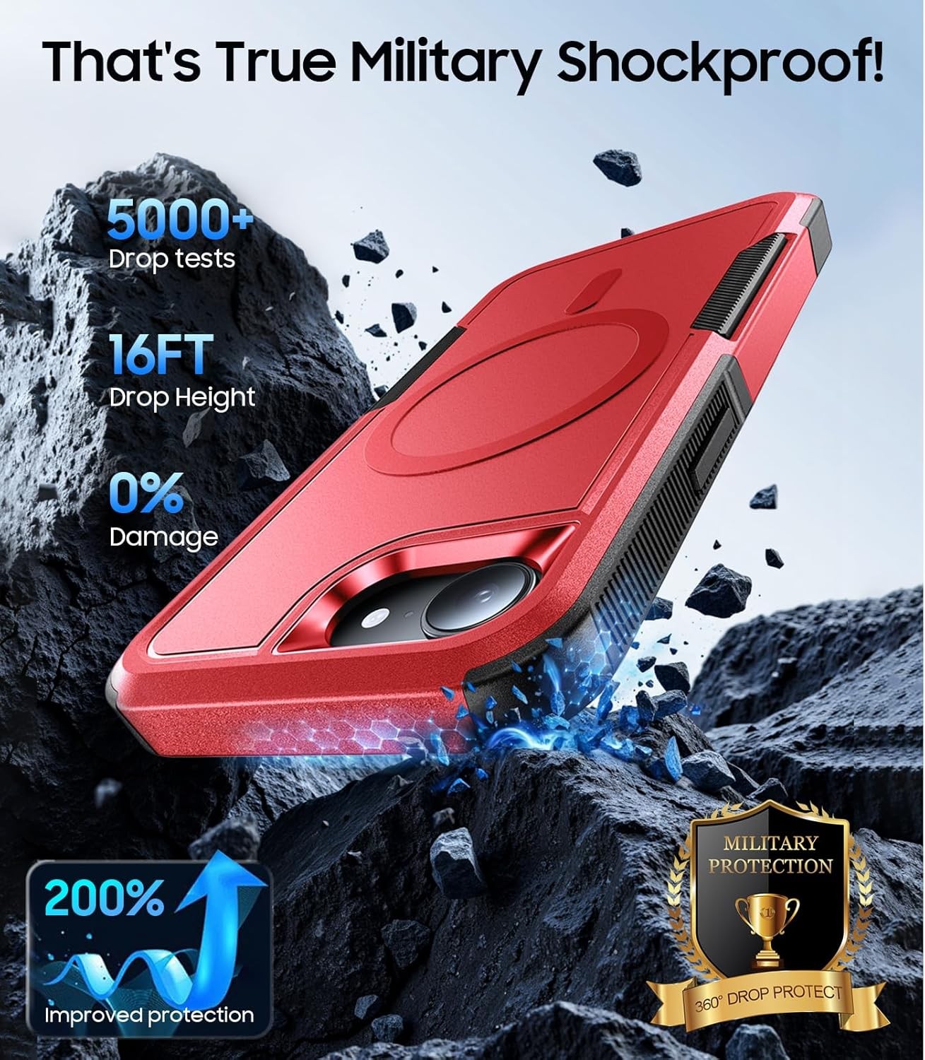 Magnetic for iPhone 17e Case Military-Grade Dual-Layer Shockproof Heavy Duty Cov