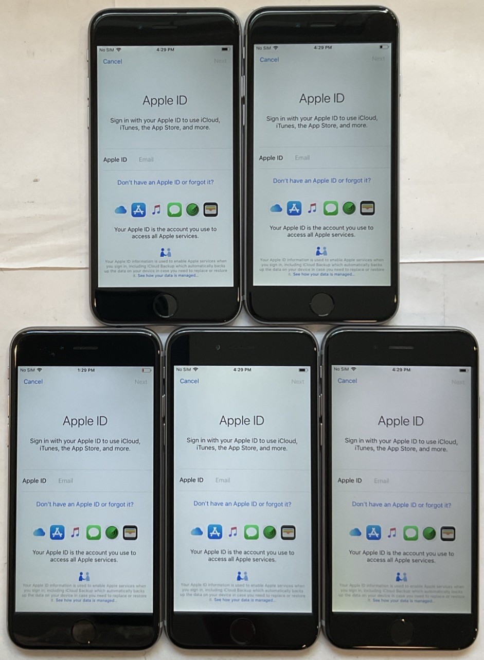 LOT OF 5 TESTED USED GSM UNLOCKED APPLE iPhone 6, 16GB A1549 MG5W2LL/A PHONES
