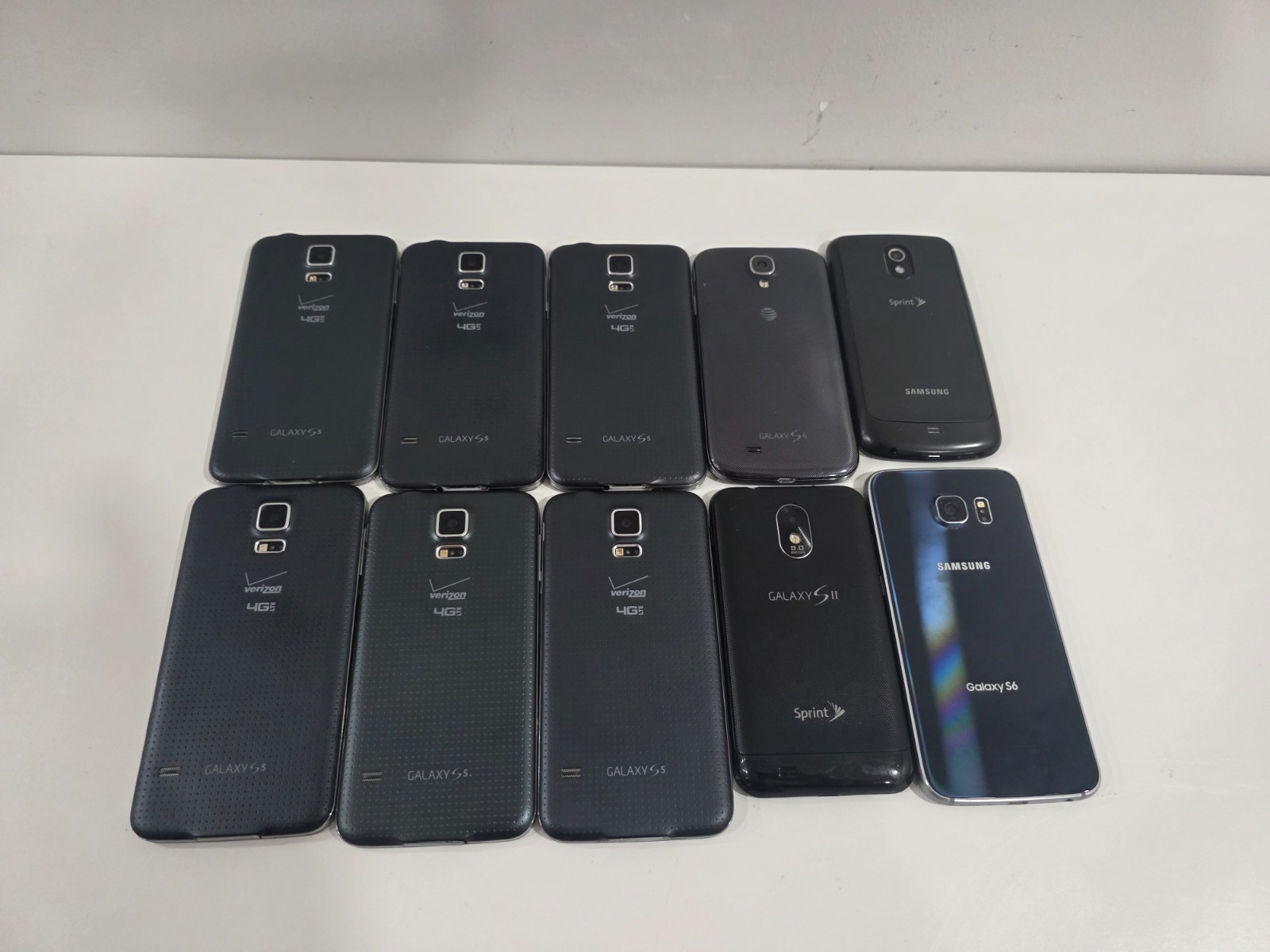 Lot of 10 Samsung Galaxy Smartphones S2/S4/S5/S6/Nexus AS-IS Wiped LTE