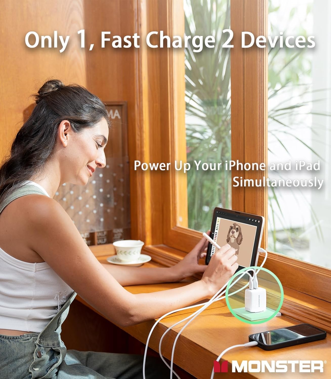 65W USB-C Fast Charger Block for iPhone 16 Pro Max/Samsung Galaxy S25
