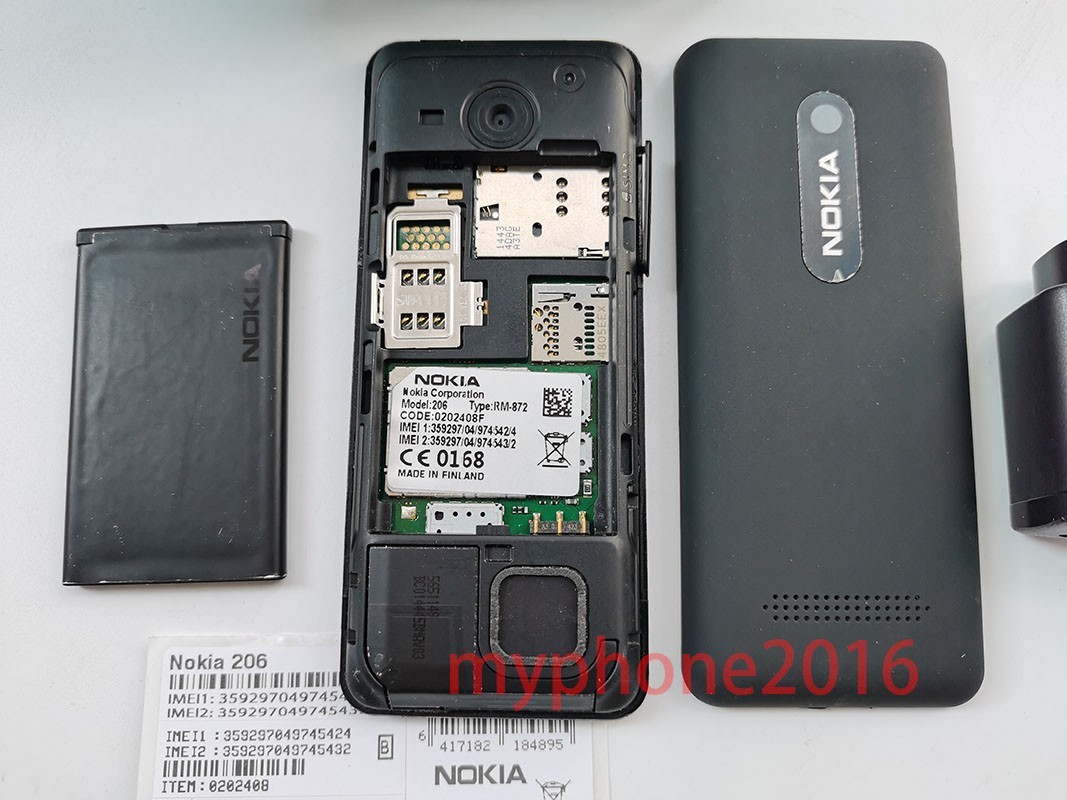 Nokia 206 Original Unlocked Dual Sim 2G GSM 1.3MP Keyboard Bluetooth Phones