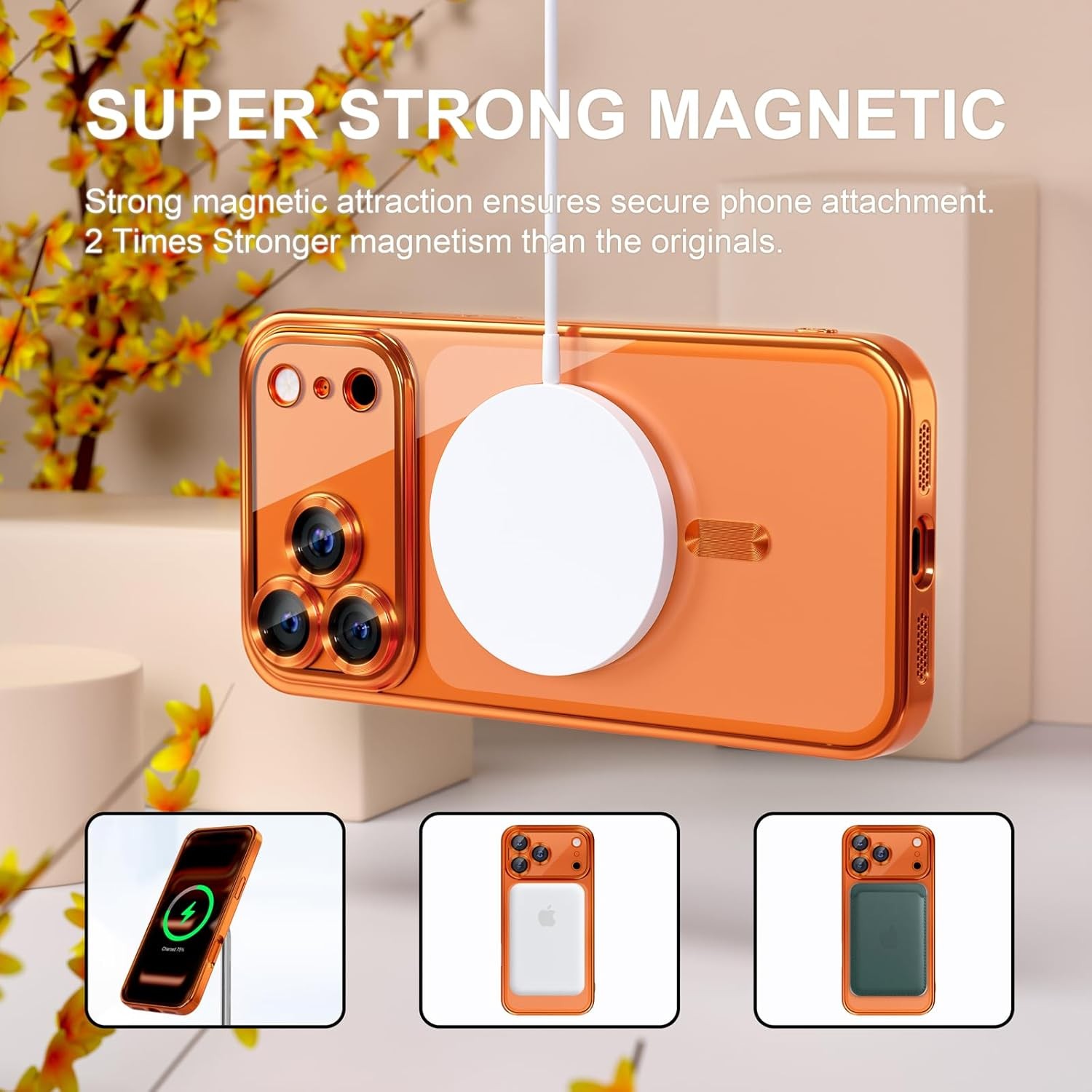 Magnetic for iPhone 17 Pro Max Case [Never Yellowing] [Military Grade Drop Prote
