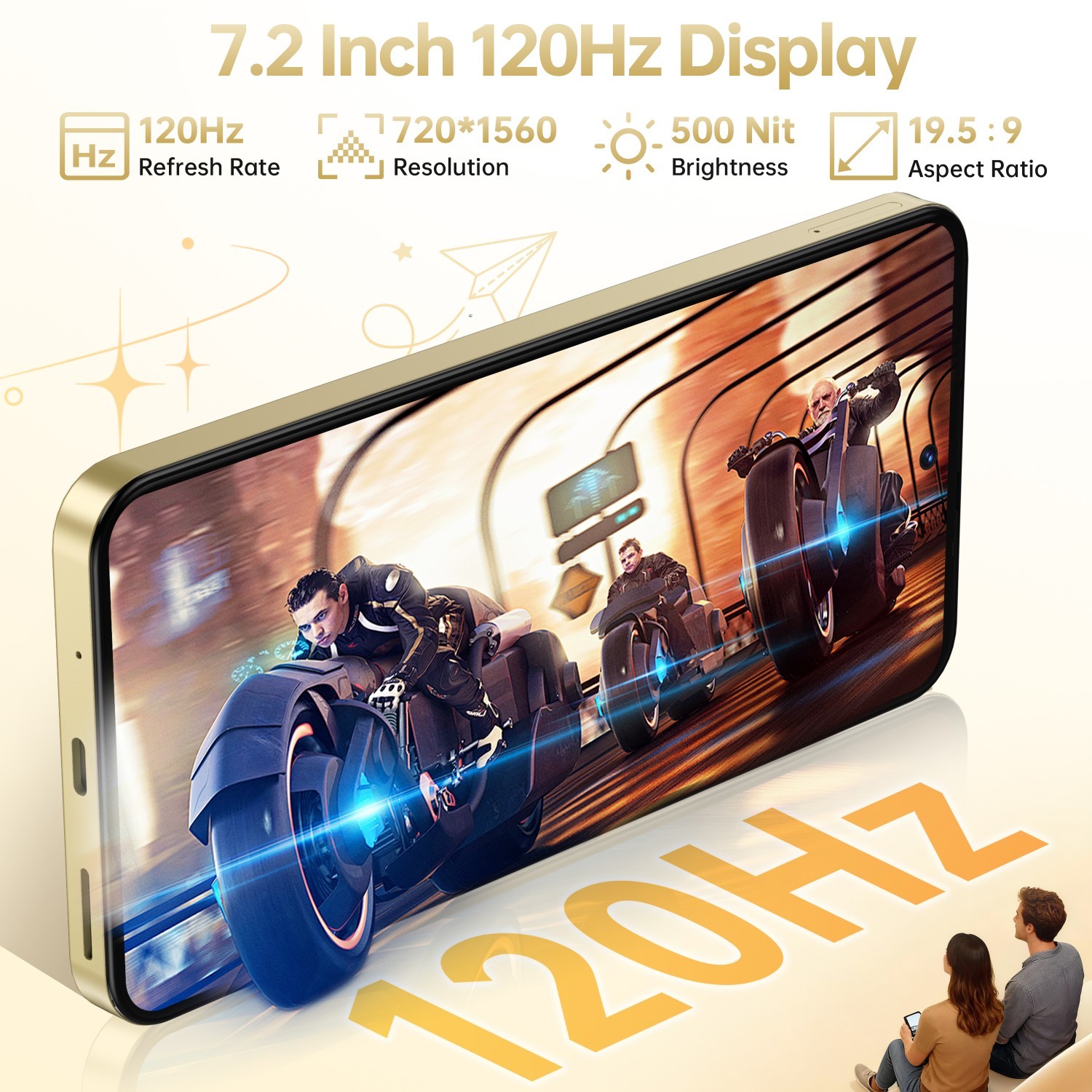 OUKITEL C68 PLUS Cell Phone 7.2″ Dual Screen 24GB+256GB 6000mAh Android 15 64MP