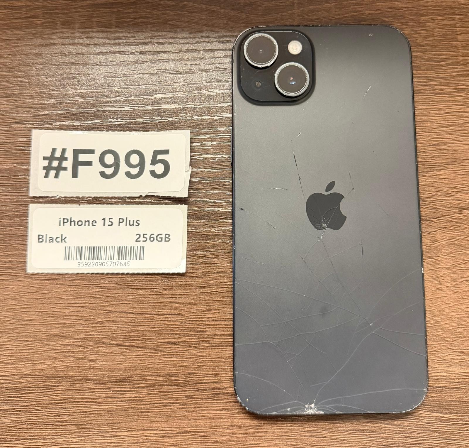 Apple IPhone 15 Plus Black 256GB -Unlocked- Read Seller Notes