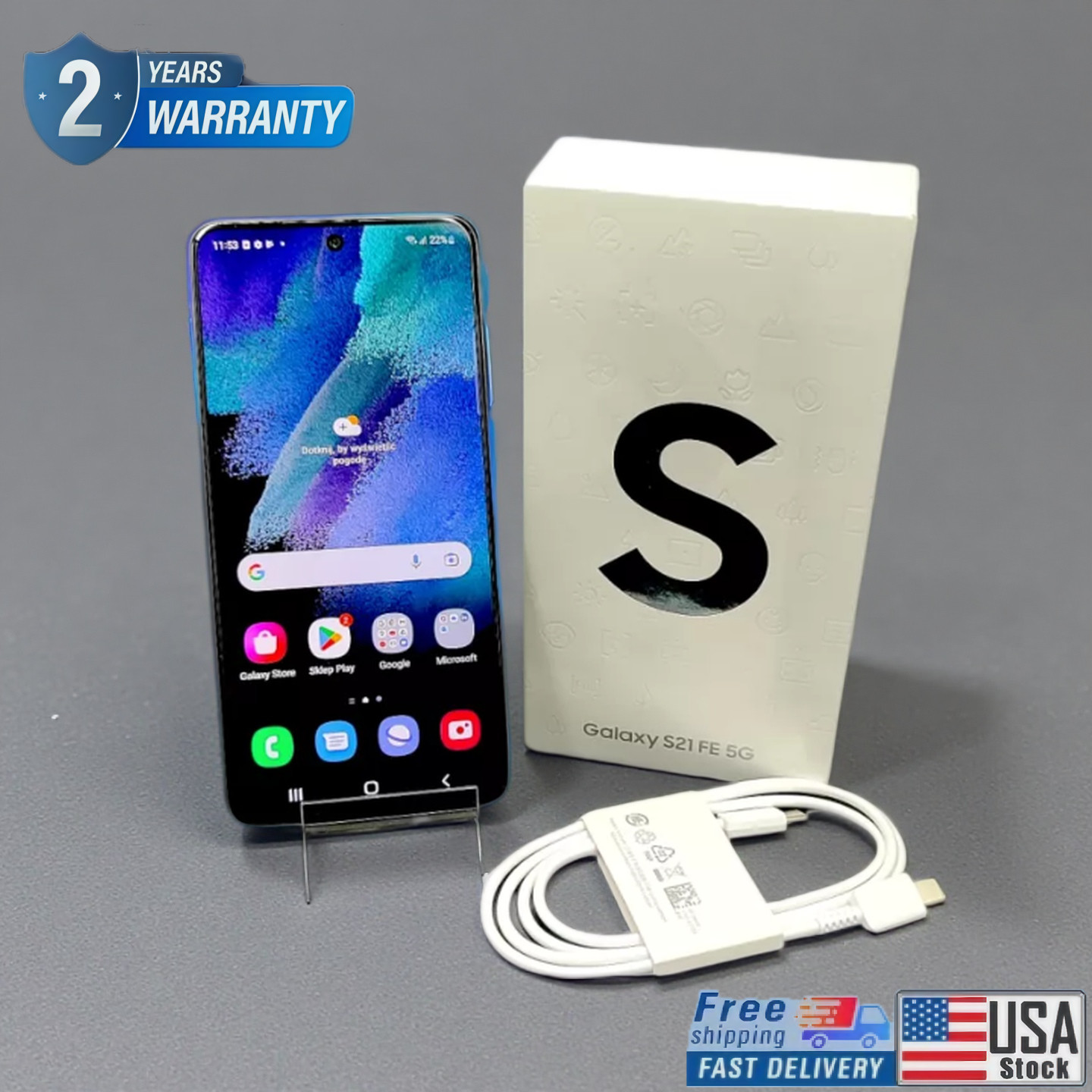 Brand New Samsung Galaxy S21 /S23 FE 5G 128GB GSM+CDMA Factory Unlocked US STOCK