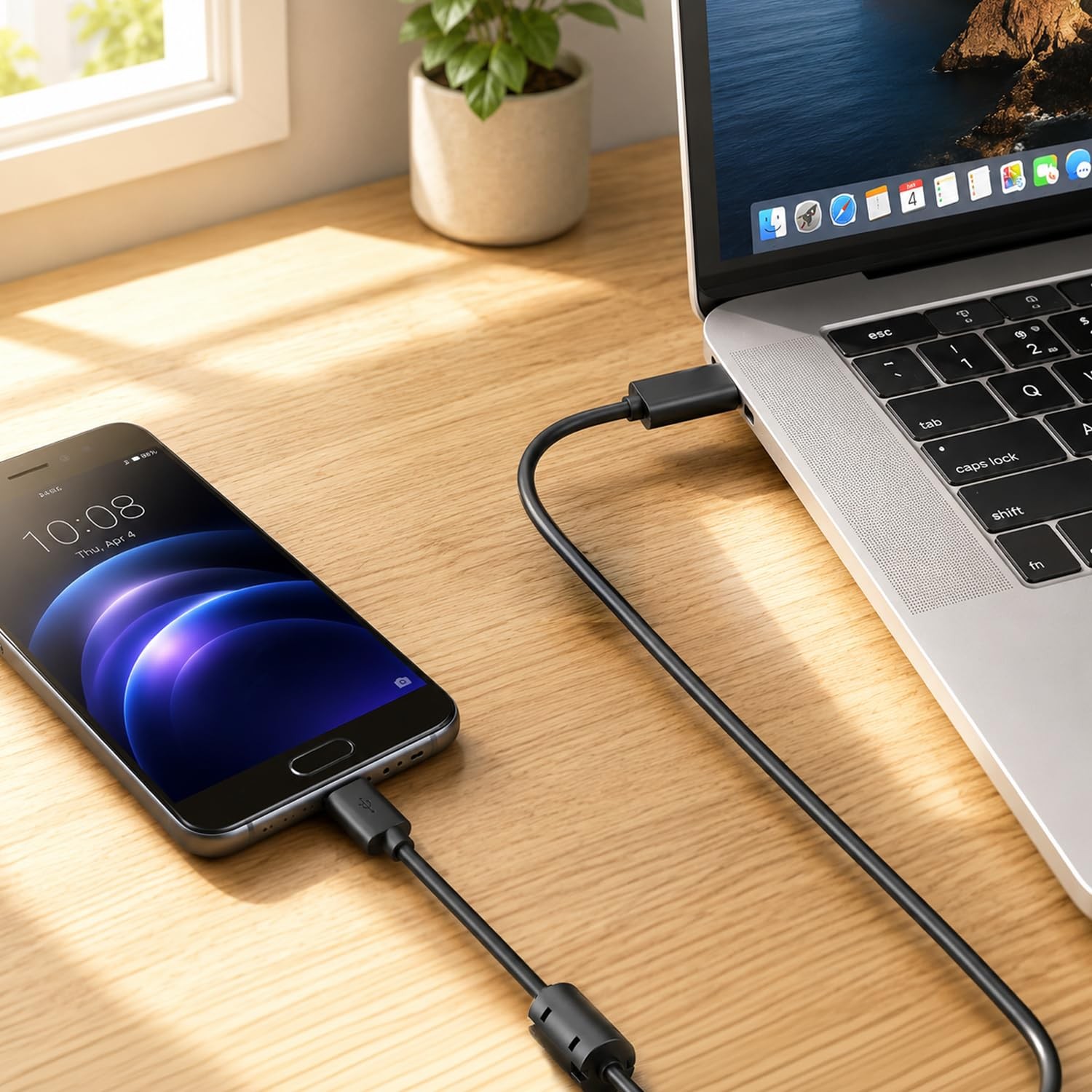 2-Pack USB-C Fast Charger Adapter for Samsung, LG 5FT Cable