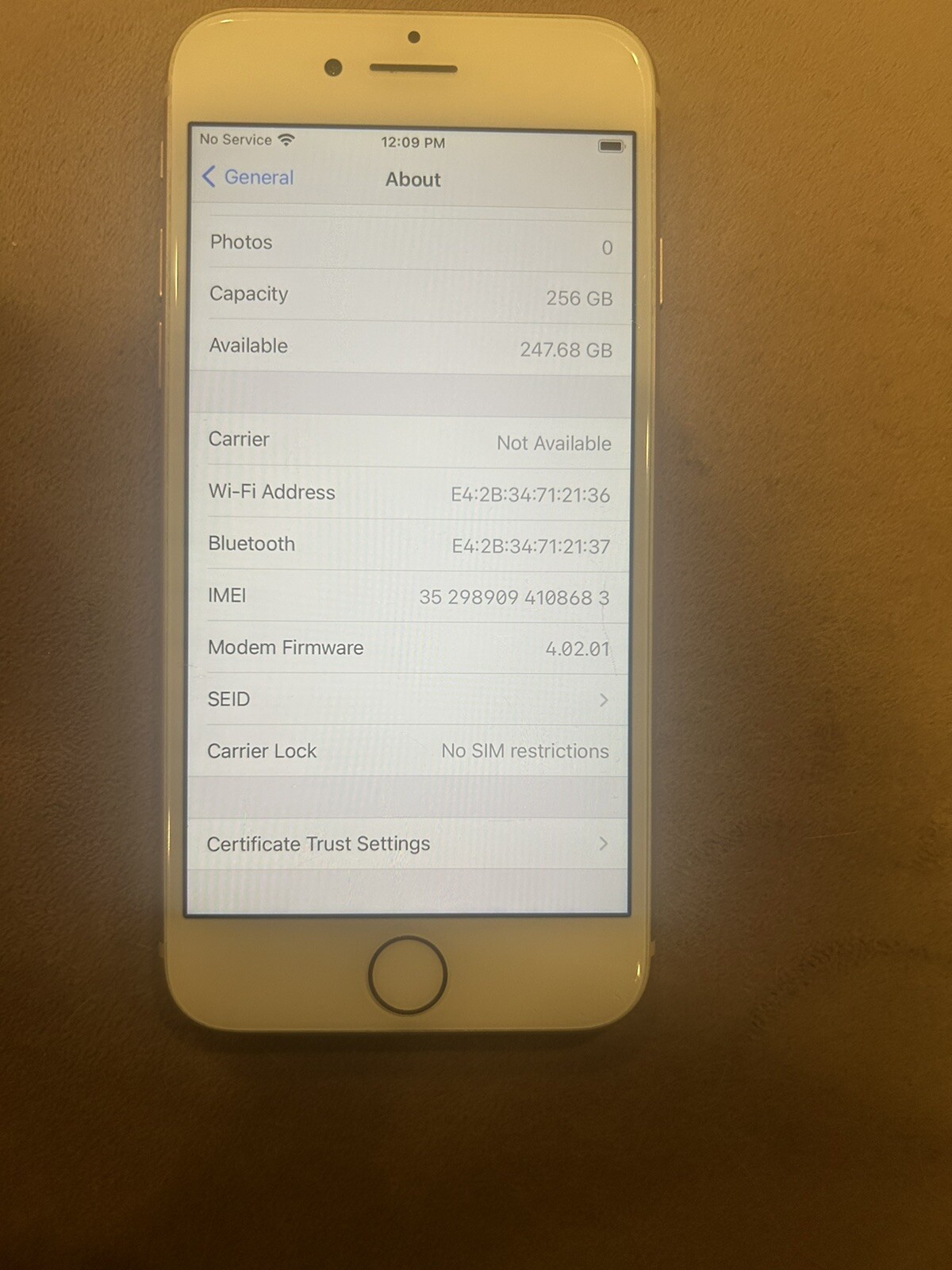 Apple iPhone 8 – 256GB – Gold (Unlocked) A1905 (GSM)