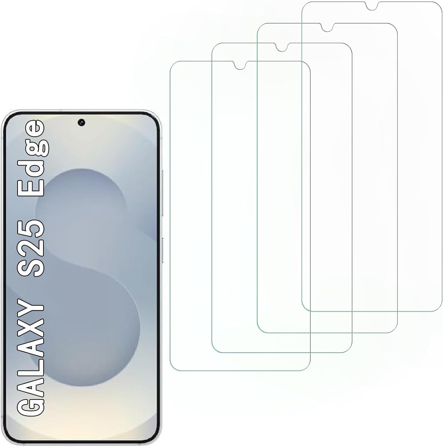 4PCS Screen Protector for Samsung Galaxy S25 Edge Scratch Resistant Easy Install