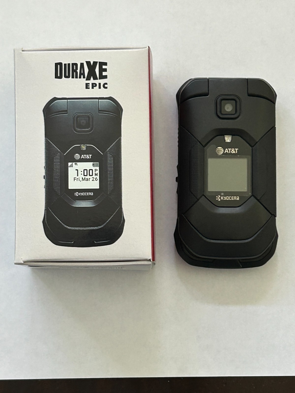 KYOCERA E4830 EPIC DURAXE AT&T 4G GSM RUGGED WATERPROOF Camera FLIP PHONE