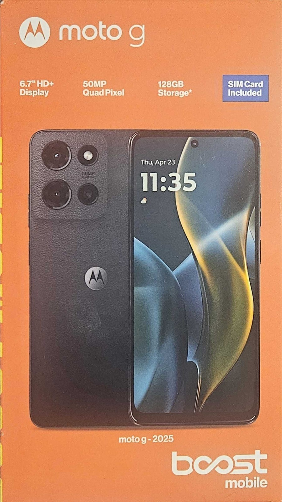 Moto G 5G 2025 6.7″ HD+ 4GB RAM 128GB 50MP, Locked to Boost 🆕