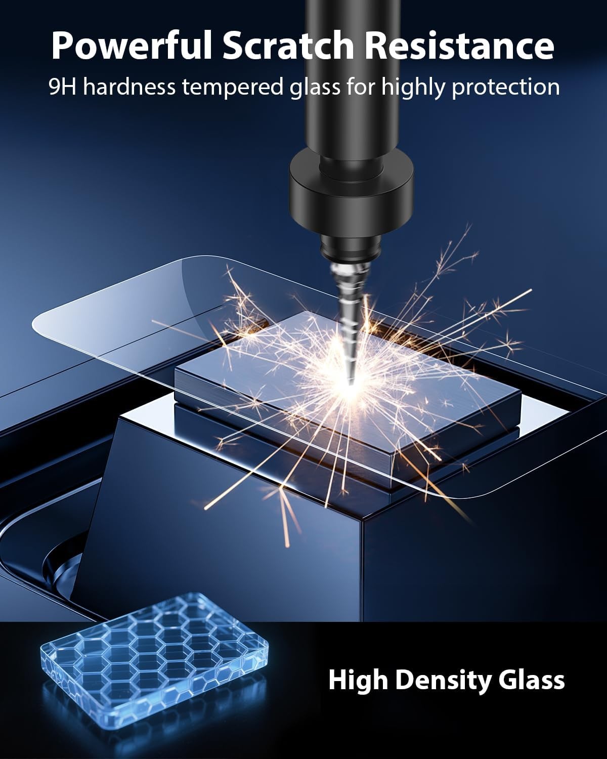 3-Pack Screen Protectors for iPhone 15 Pro Max 6.7″ [9H Tempered Glass] [HD Clea