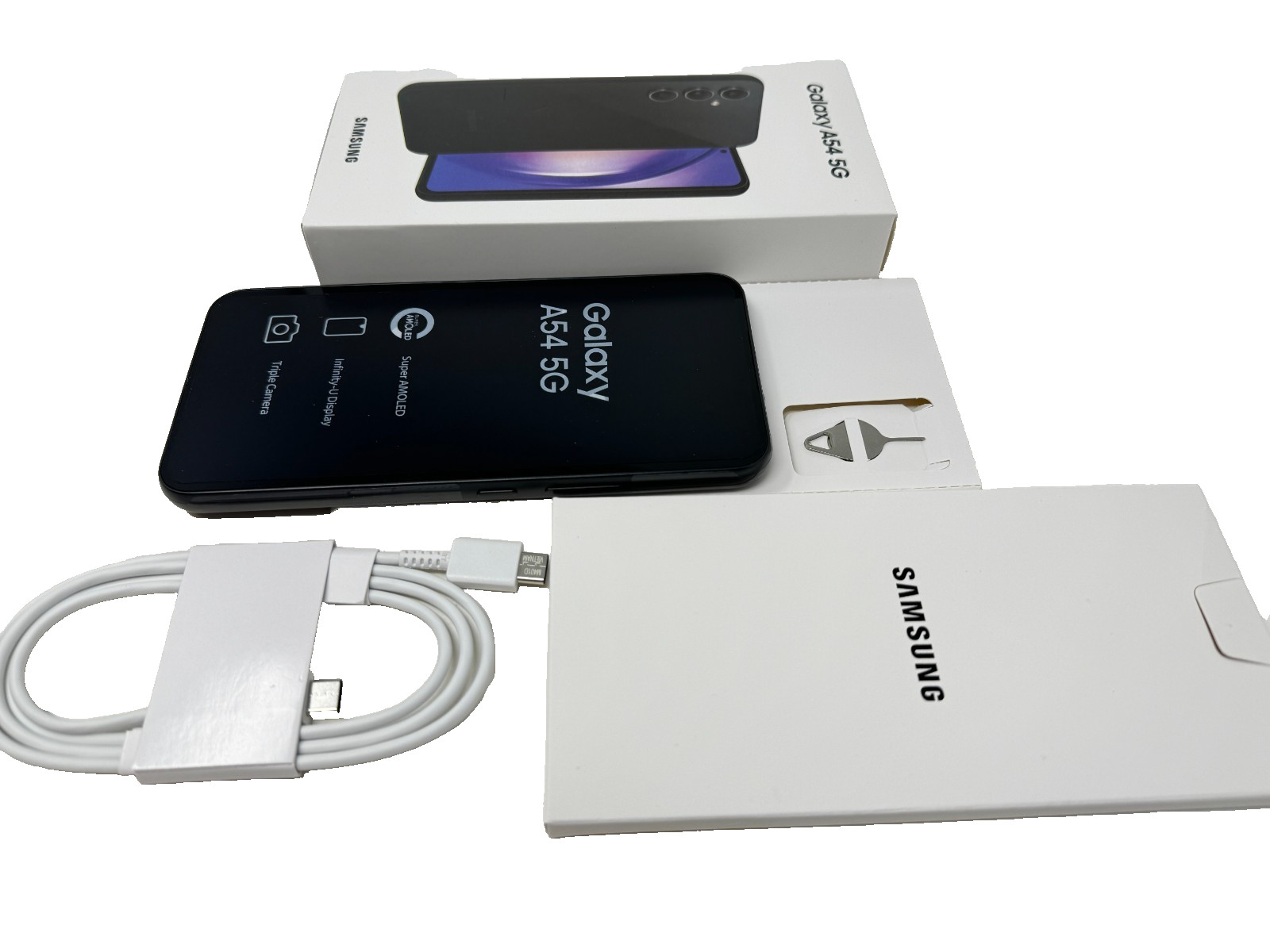 New Samsung Galaxy A54 SM-A546U 5G 128GB Awesome Graphite AT&T T-Mobile Unlocked