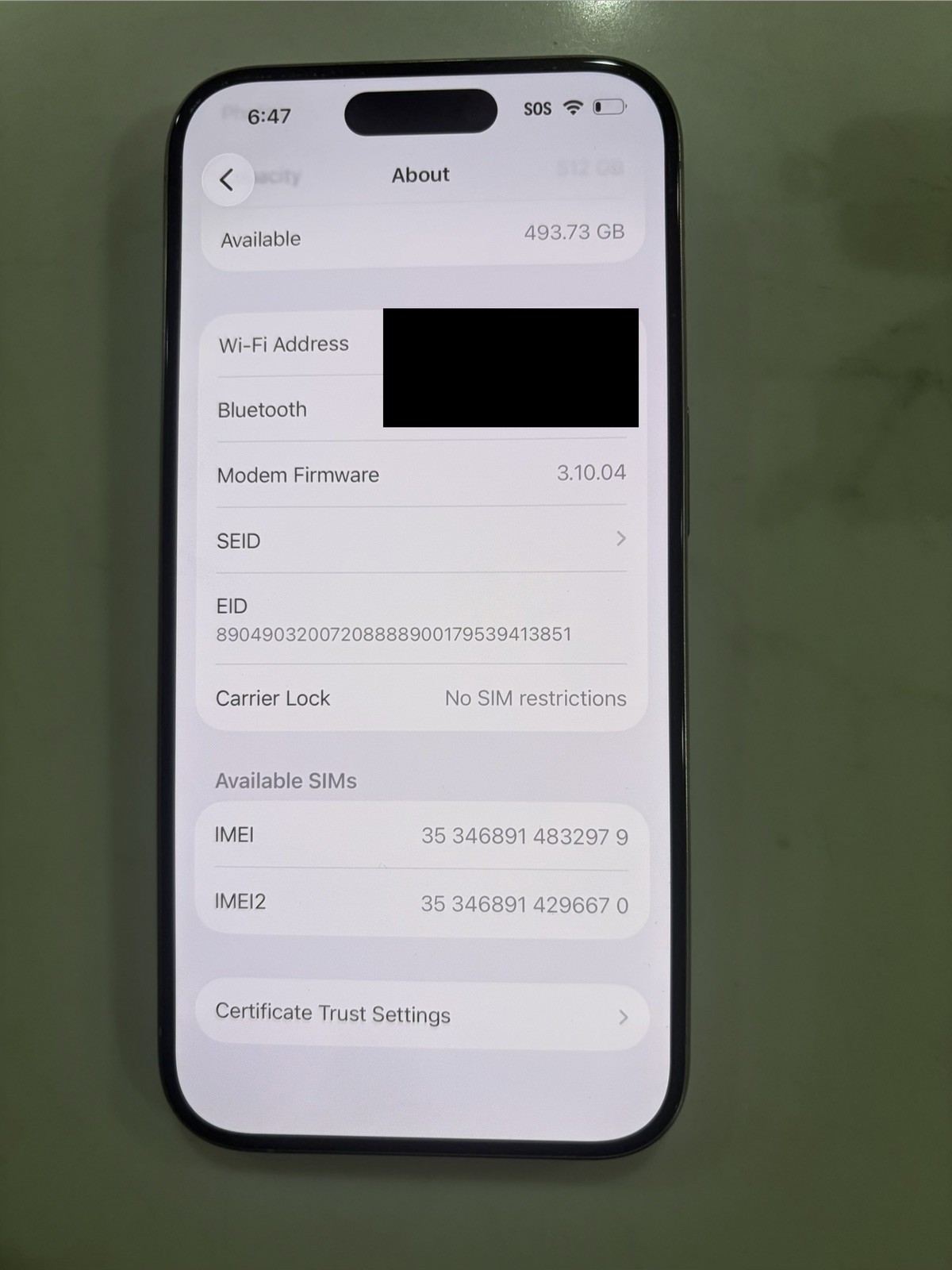 Apple iPhone 15 Pro – 512 GB -Natural Titanium Silver (Unlocked) EUC 90% Health