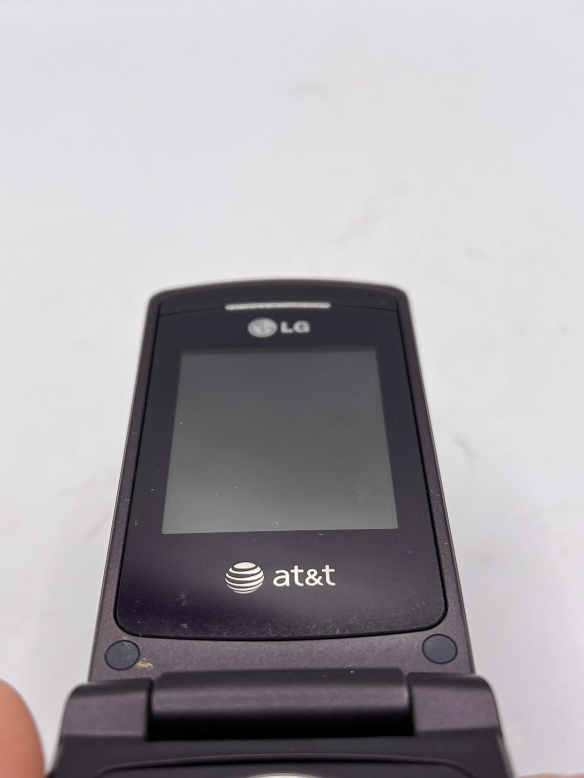 Vtg LG Model CU515 Black AT&T Wireless Flip Cell Phone Untested GC Plum Color