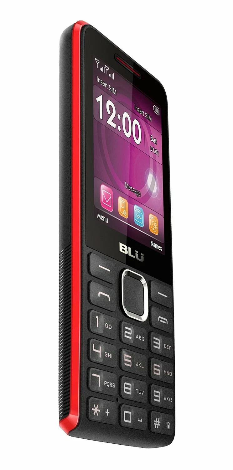 BLU Cell Phone Unlocked W/ Number Buttons Tank II T193 2.4″ VGA GSM Dual Sim