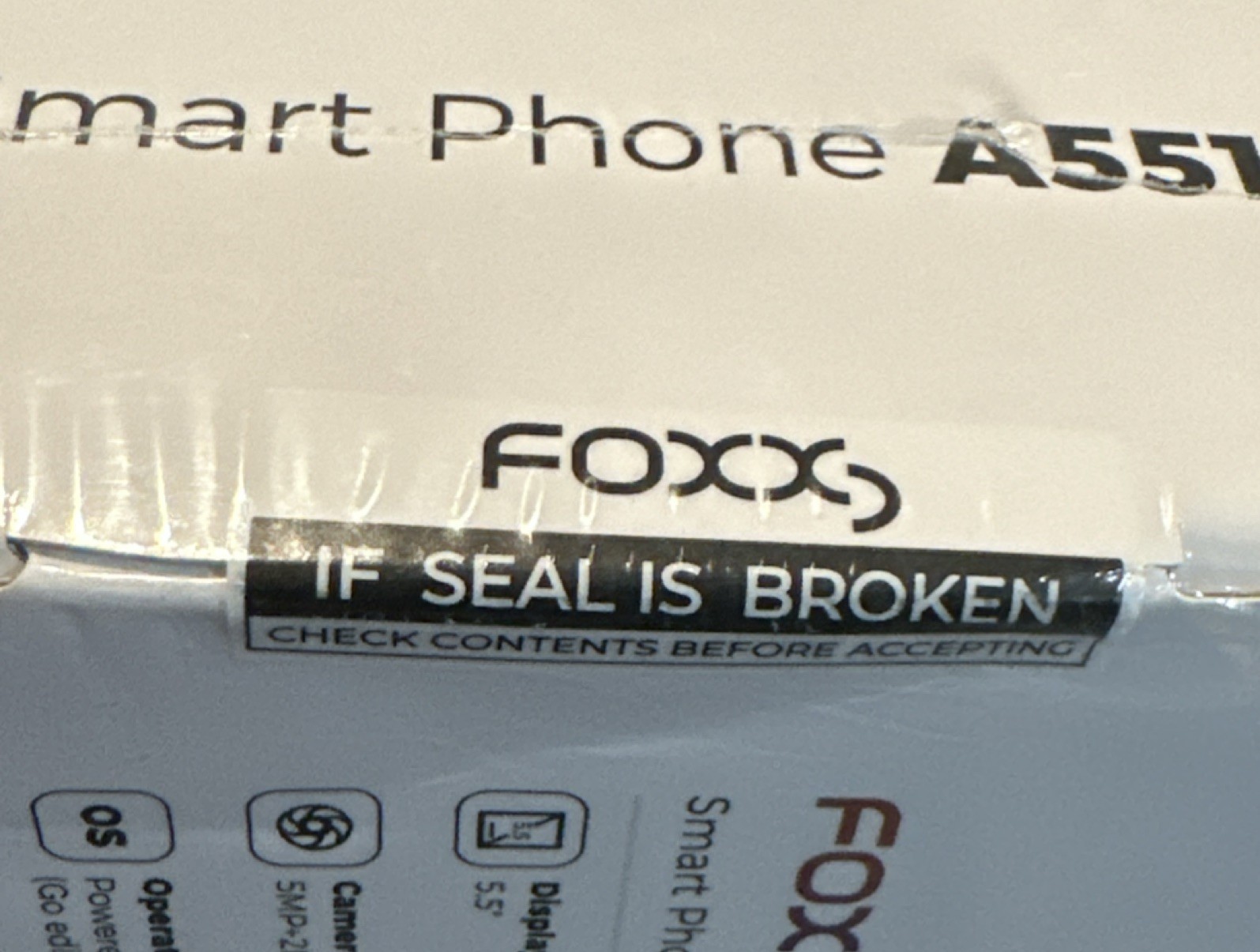 Foxx A551 Smartphone Gray 5.5″ Android Go 2GB RAM 16GB 5MP+2MP Quad-core *SEALED