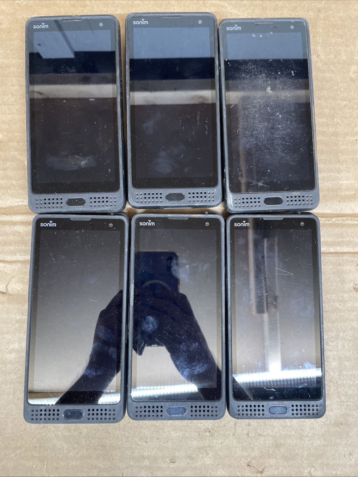 LOT OF 6 Sonim XP10 | Black | AT&T | FRPLOCK | NO POWER | FOR PARTS | READ