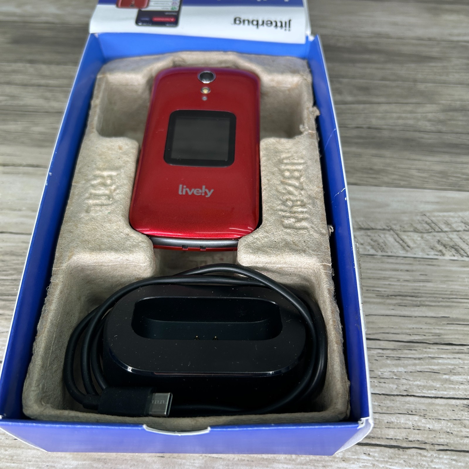 Lively Jitterbug Flip2 Cell Phone for Seniors Red