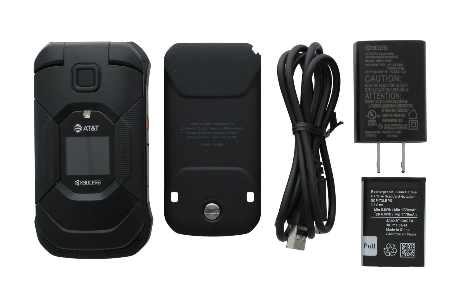 BRAND NEW AT&T KYOCERA DURAXE EPIC E4830NC 16GB FLIP PHONE NO CAMERA BLACK