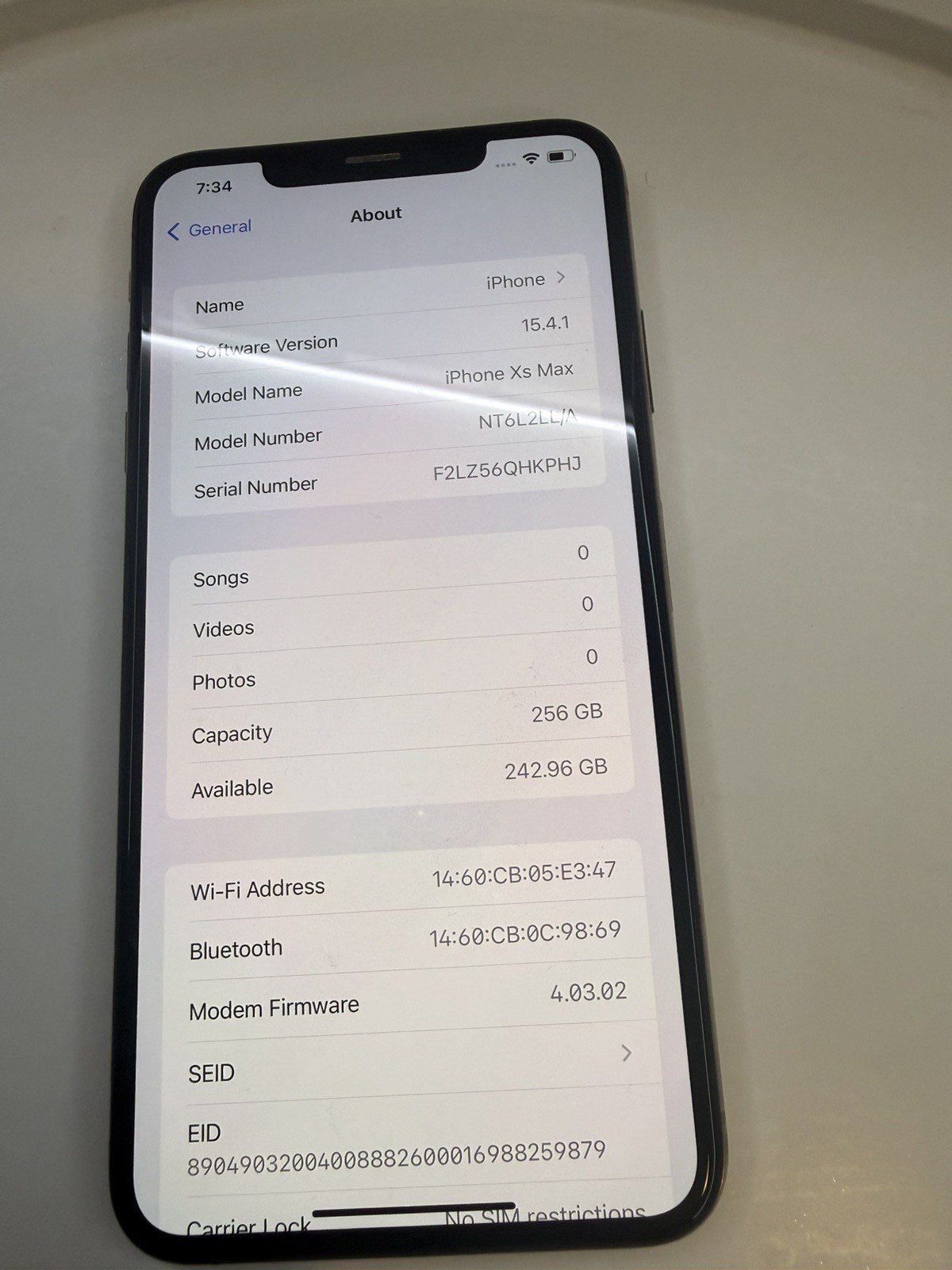 Apple iPhone XS Max 256GB Gold Unlocked Clean ESN Ready for Activation