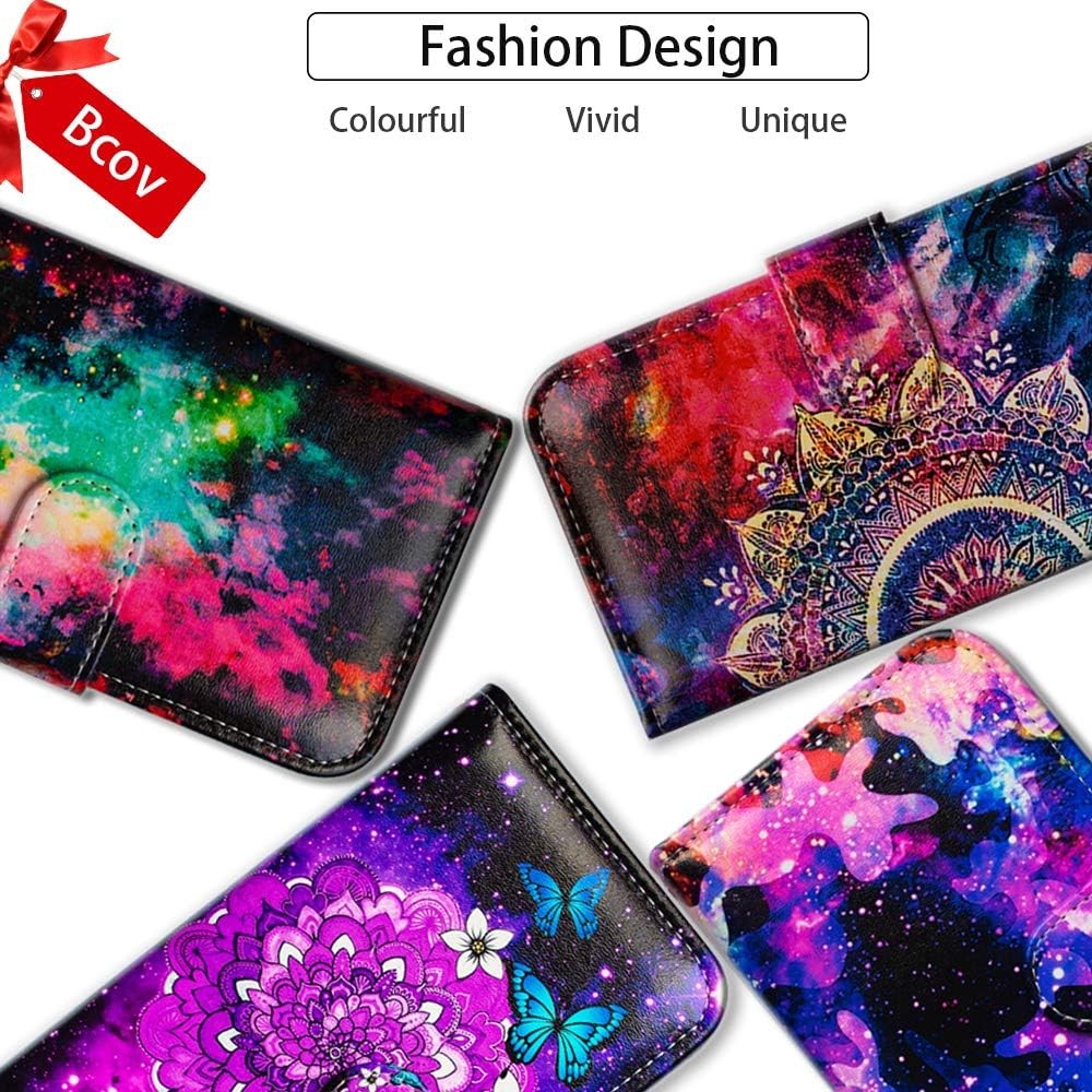 Case for Moto G Power 5G 2024, Blue Butterfly Flowers Leather Flip Wallet Cover
