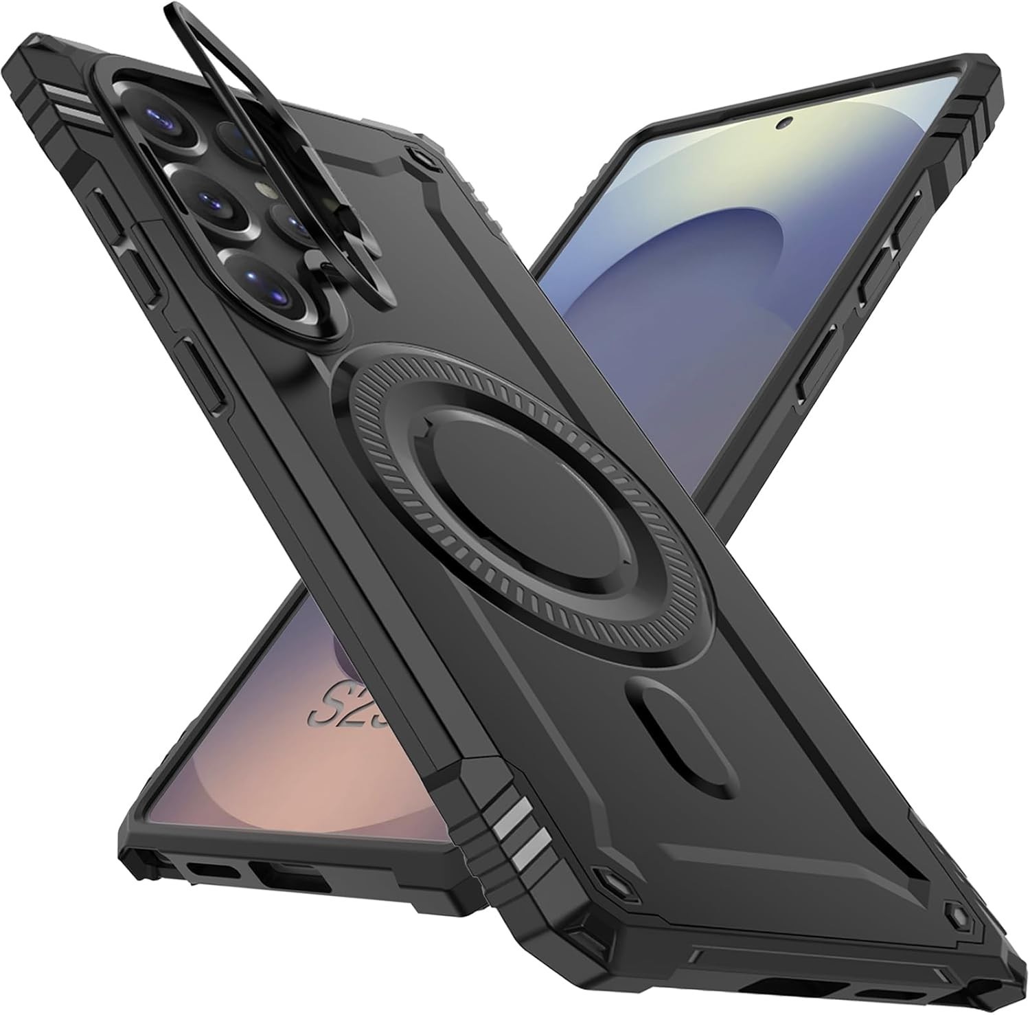 Slim Fit for Samsung Galaxy S25 Ultra Case with Stand, Military Grade Protection