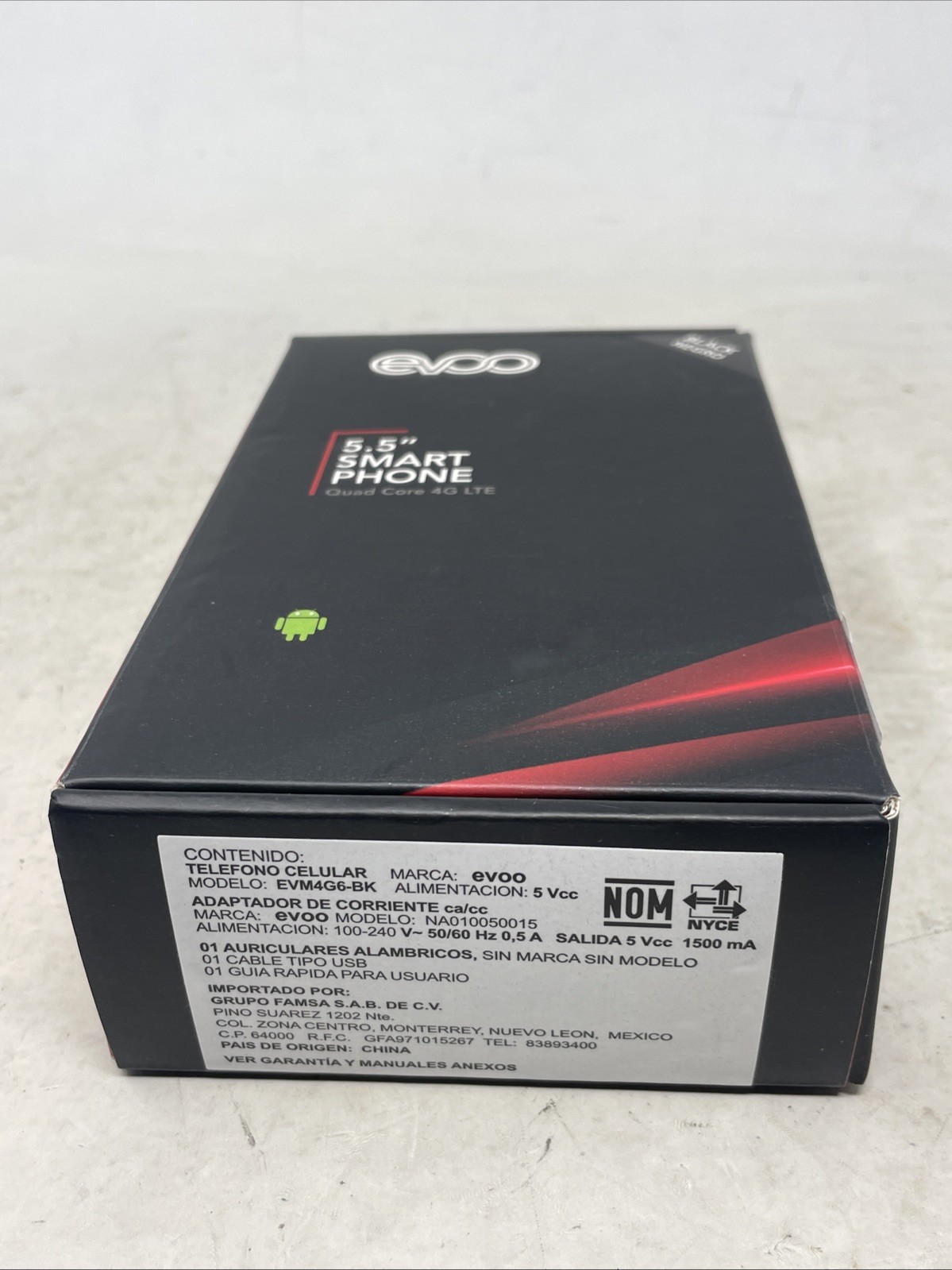 EVOO 5.5” Smartphone Android 8.1 Go Edition Quad Core 4G LTE EVM4G6 Black (76)