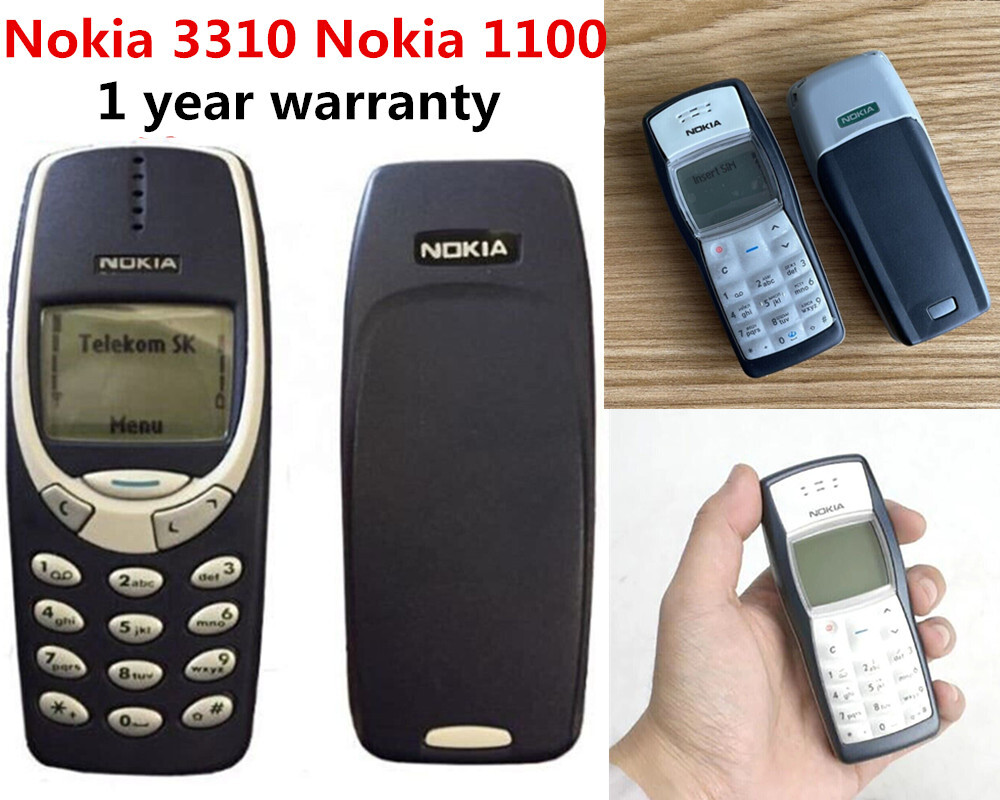Nokia 3310 1100 2G GSM 900/1800 Unlocked Original Classic Phone 1 Year WARRANTY