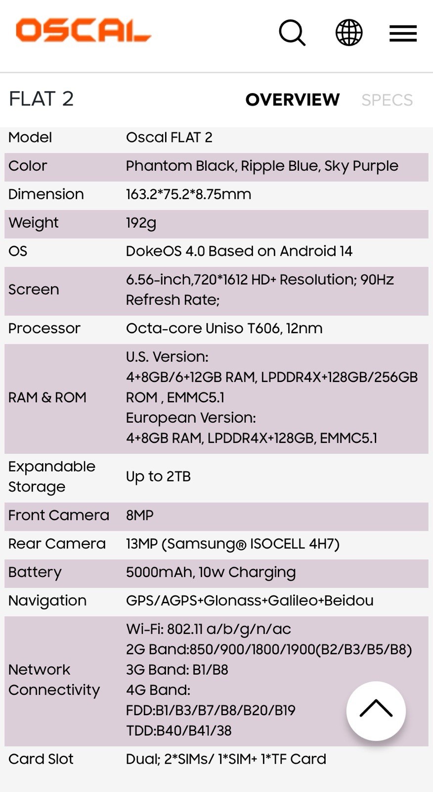 OSCAL FLAT 2 – Elevate Your Mobile Experience! Black 128gb Used In Box