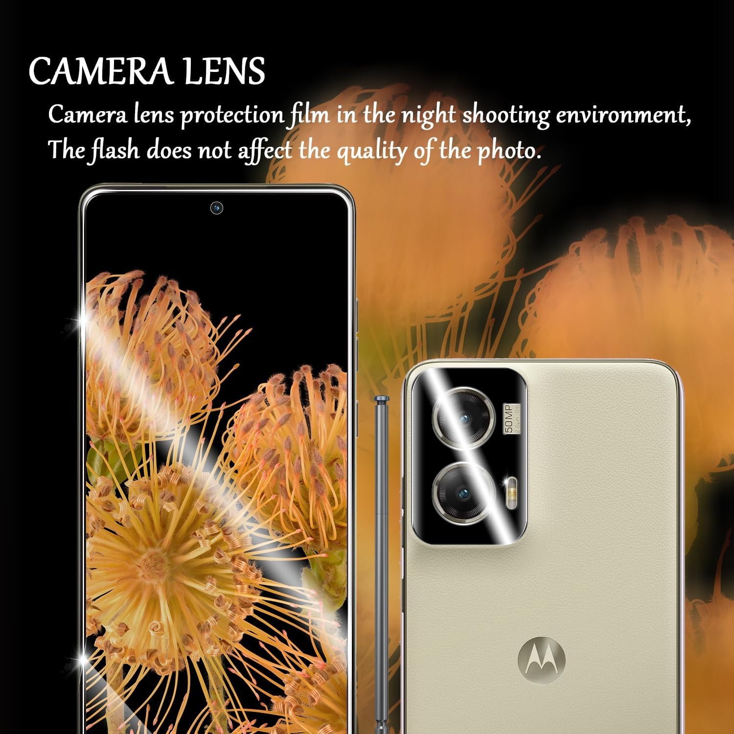 2PCS Screen Protector & Camera Lens Protector for Moto G Stylus 5G-2024 Case Fri