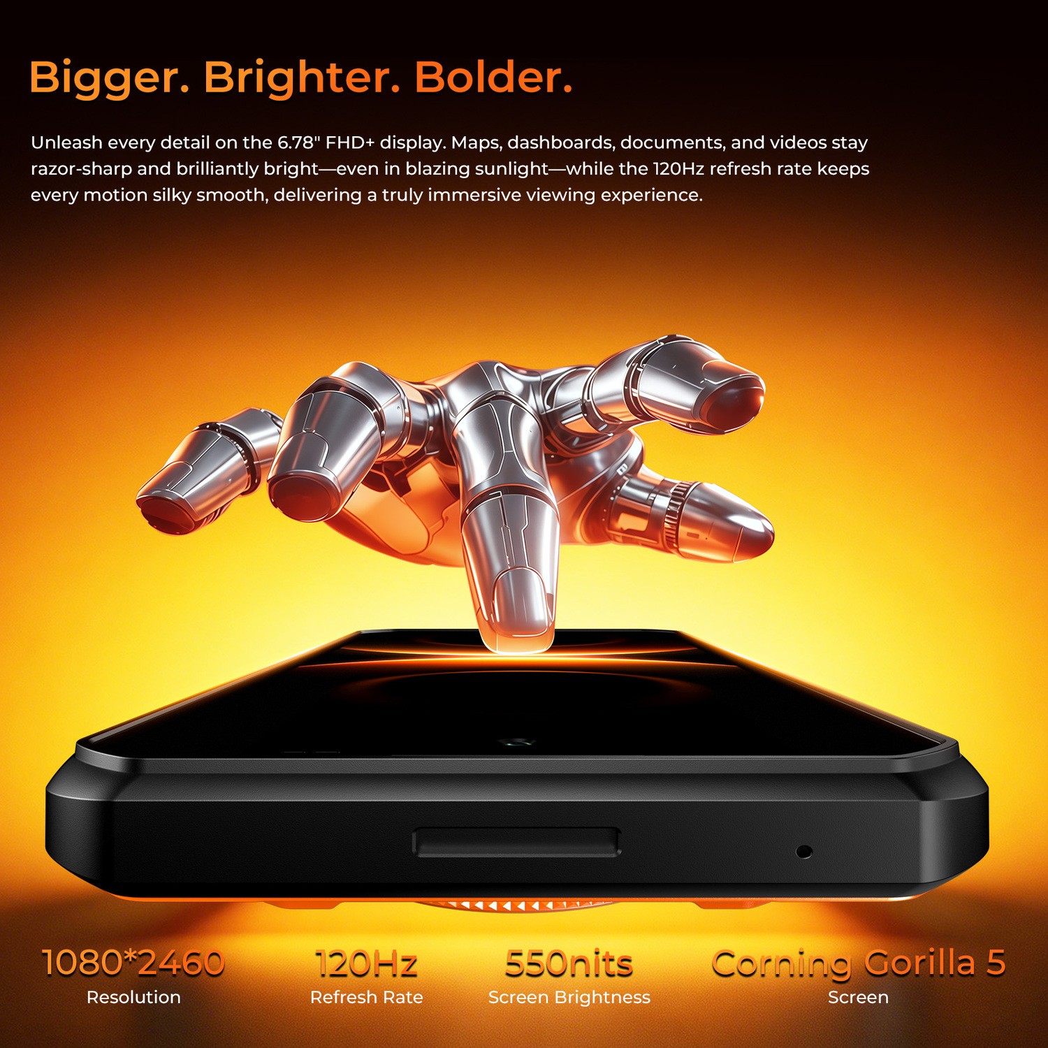 OUKITEL WP500 Rugged Smartphone 36GB+1024GB Android 16 NFC Anti Leakage Button