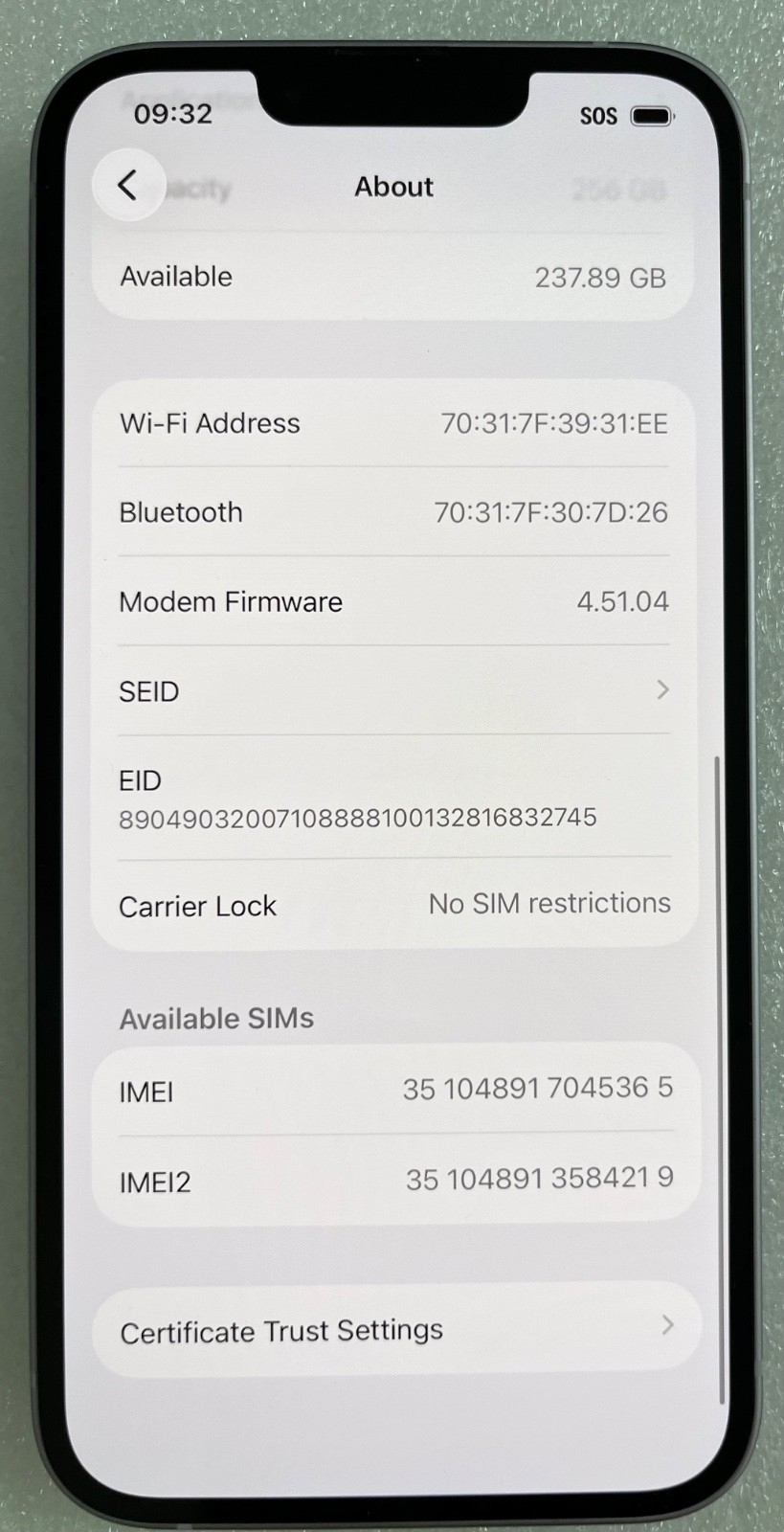 ✔️ Apple iPhone 14 – 256GB – PURPLE【 Factory Unlocked 】Factory Second