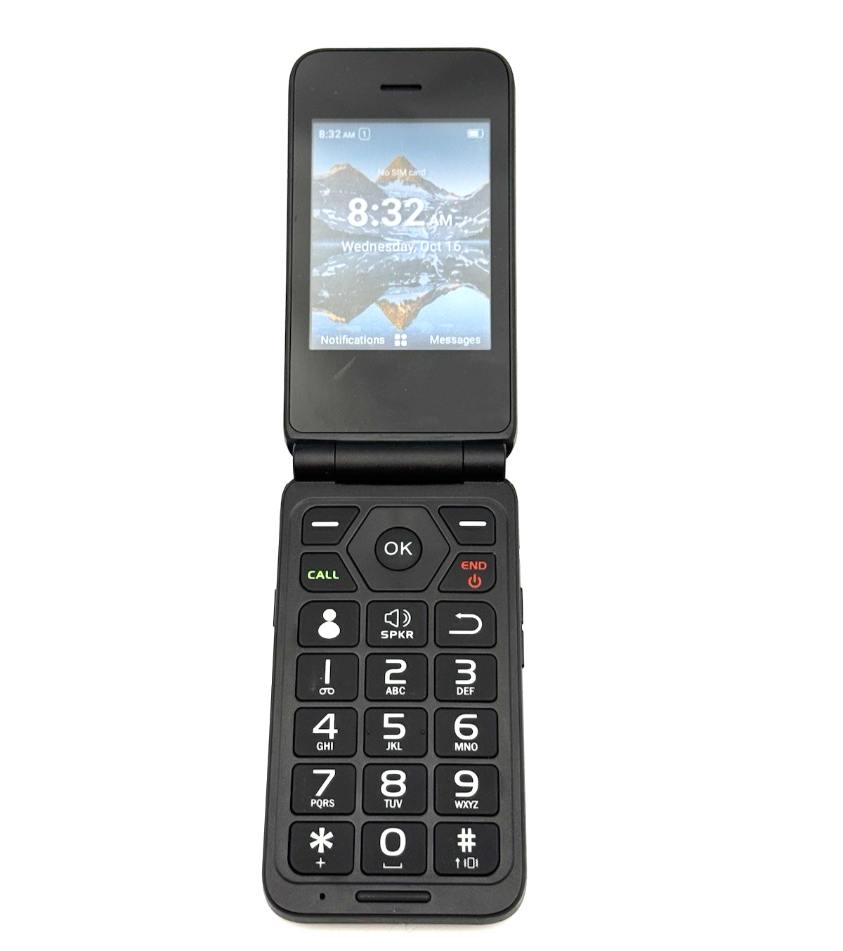 Summit SLD06D Flip Phone Boost Mobile 4G LTE Large Buttons Camera Black
