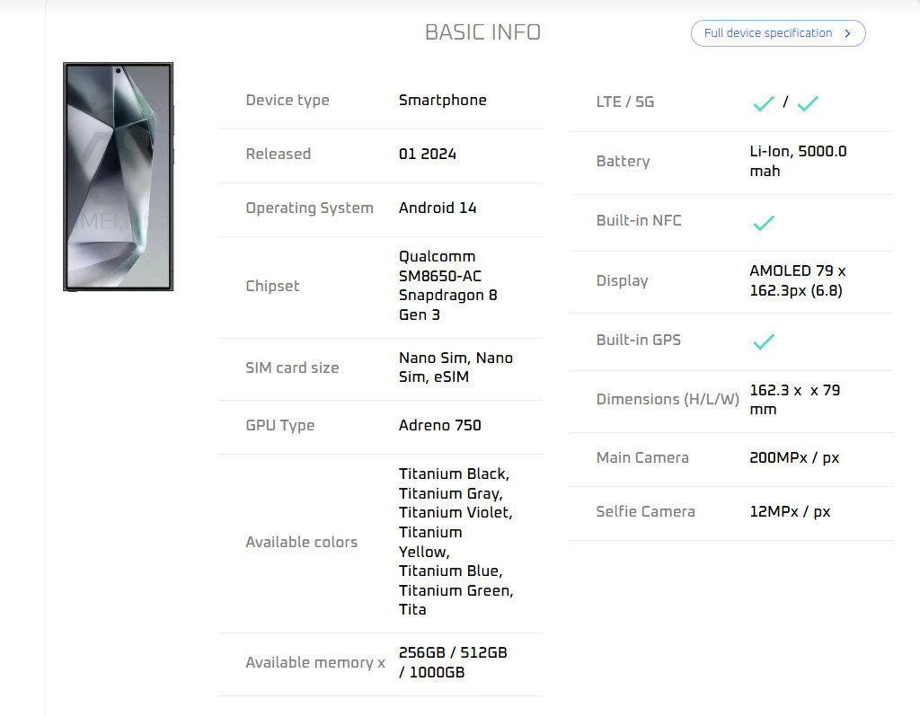 Samsung Galaxy S24 Ultra 256GB Titanium Gray [SPECTRUM ONLY]